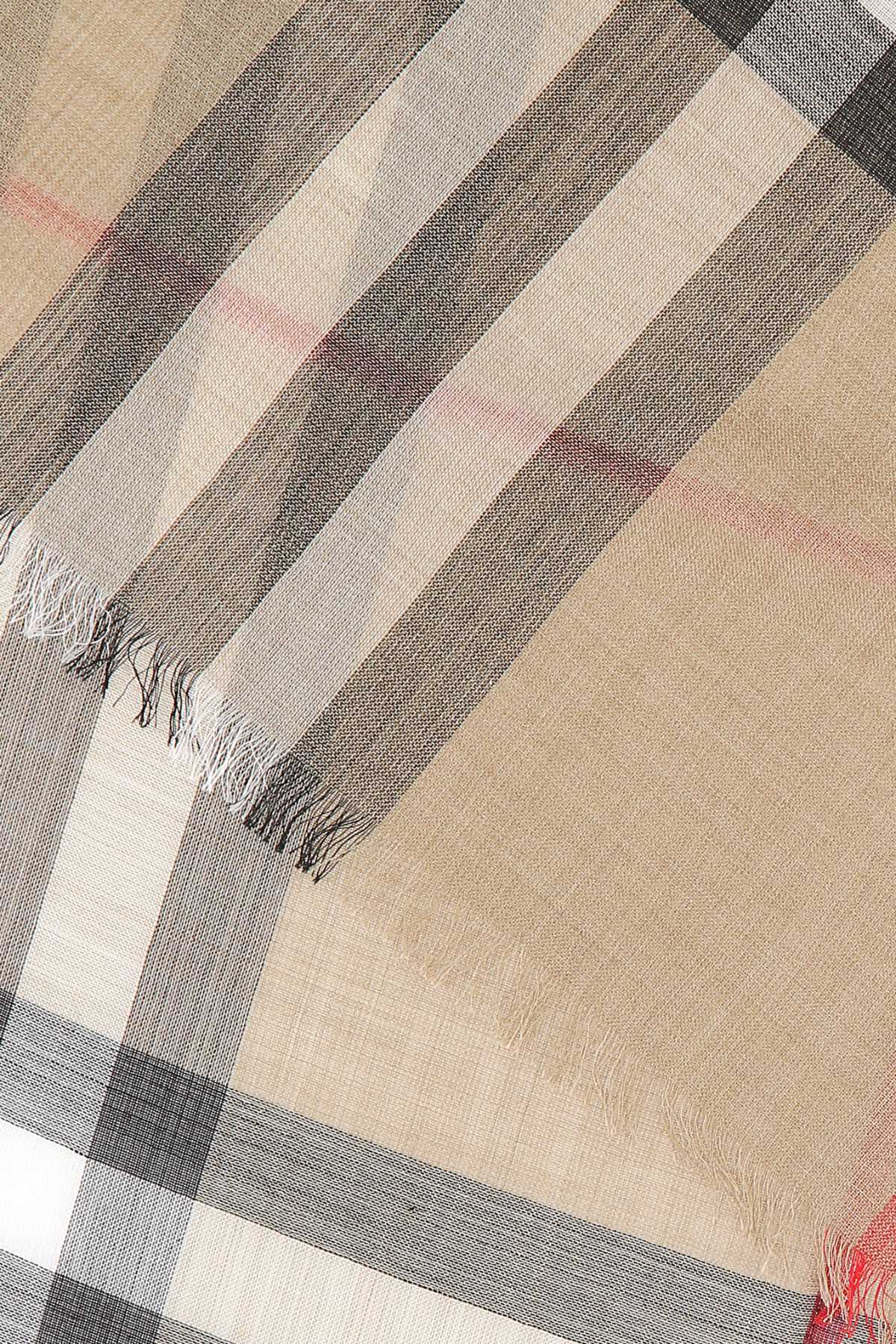 Burberry Unisex Embroidered Wool Blend Foulard BURBERRY