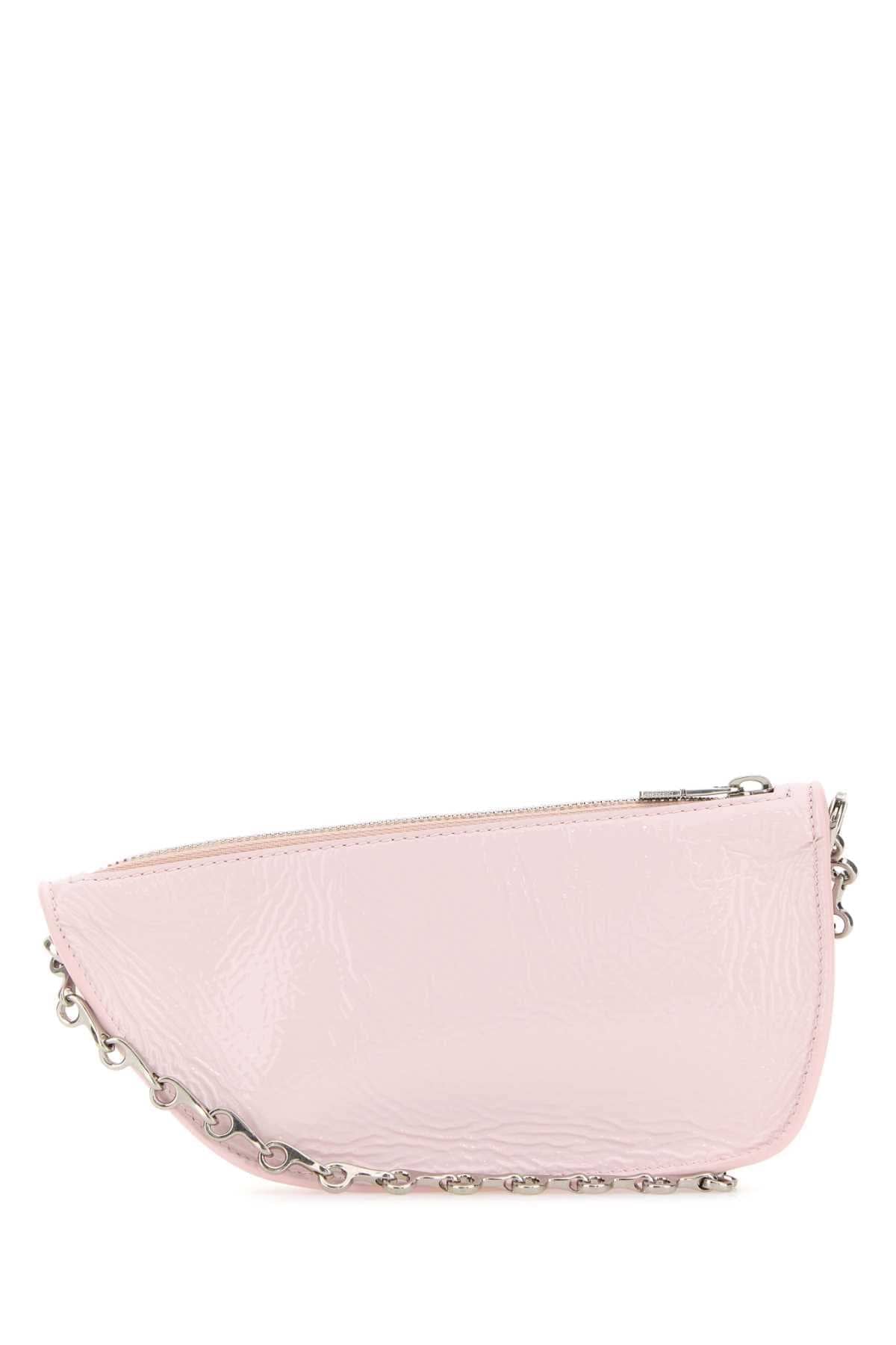 Burberry Women Pastel Pink Leather Micro Shield Shoulder Bag BURBERRY