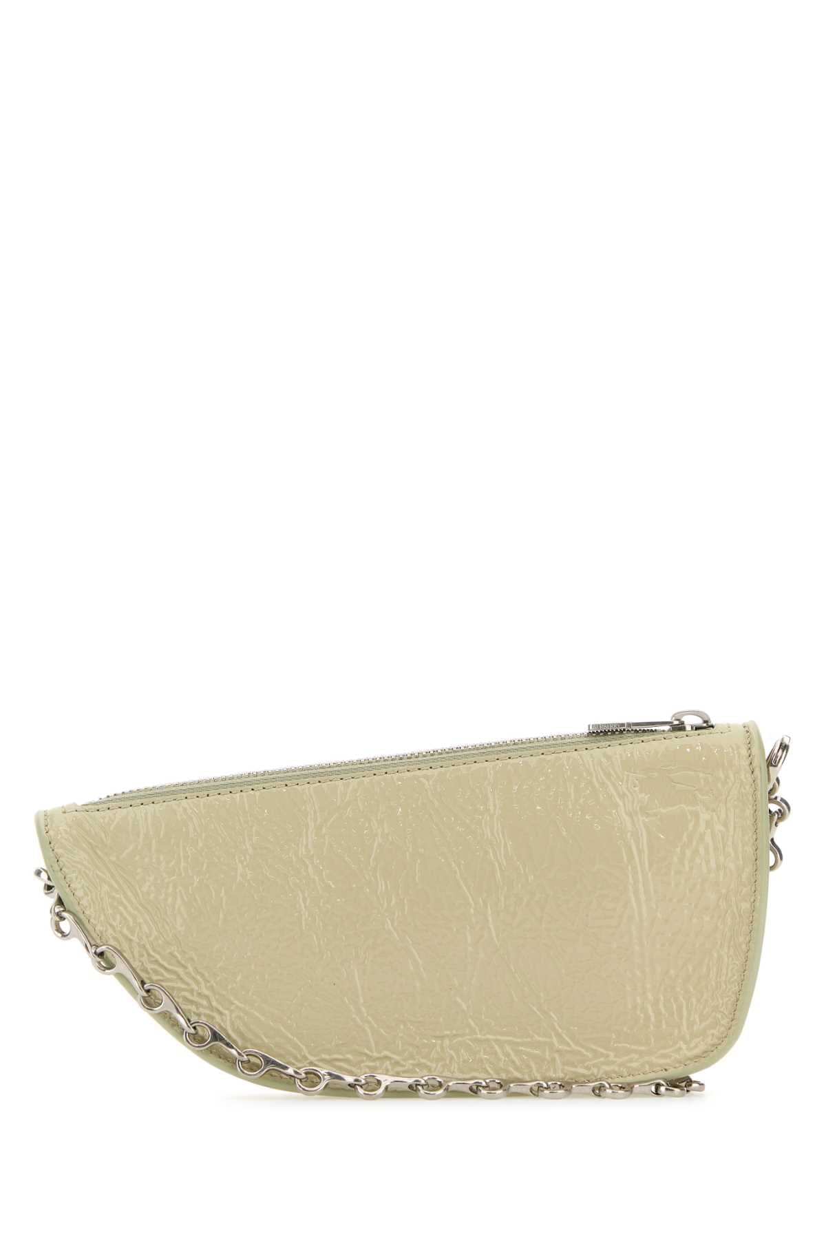 Burberry Women Pastel Green Leather Micro Shield Crossbody Bag BURBERRY