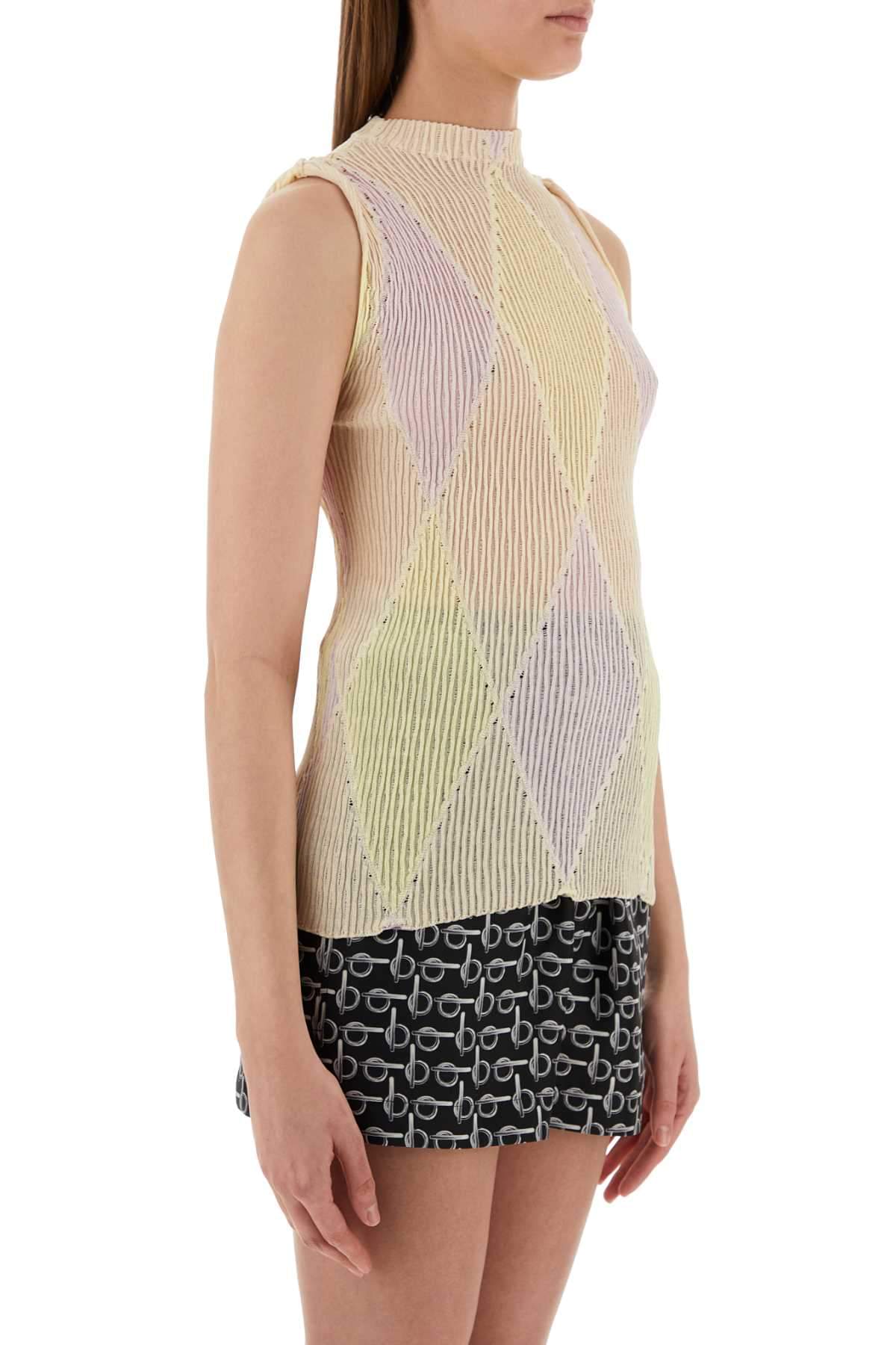 Burberry Women Embroidered Cotton Blend Top BURBERRY