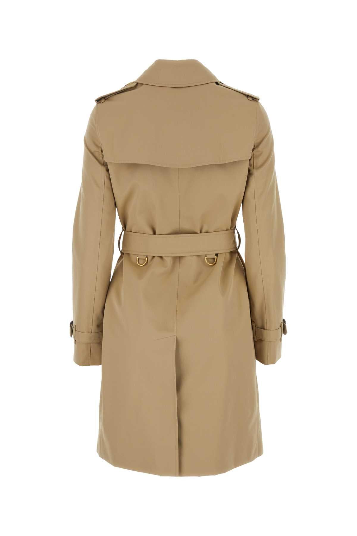 Burberry Women Beige Cotton Trench Coat BURBERRY