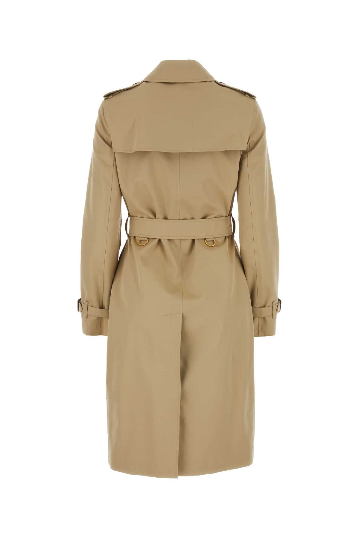 Burberry Women Beige Cotton Trench Coat BURBERRY