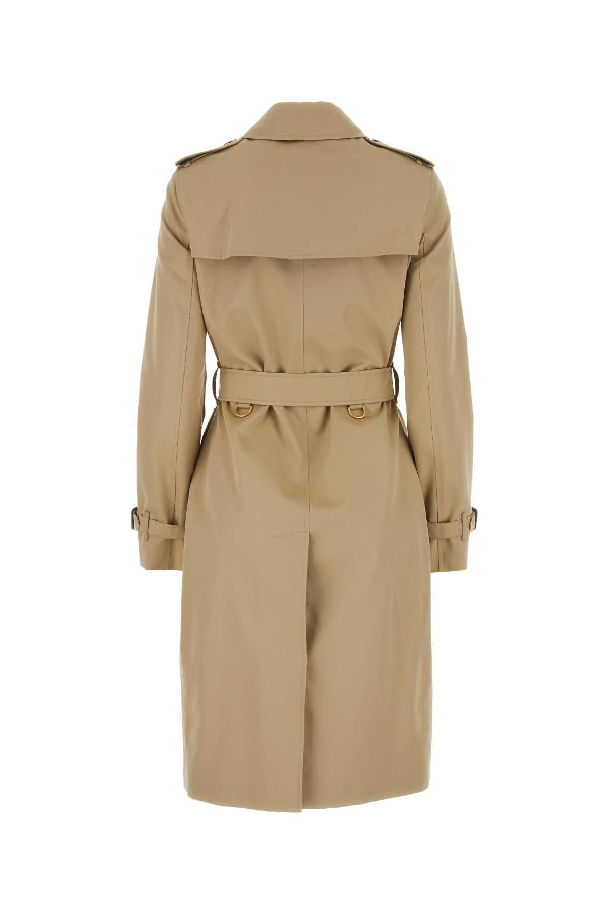 Burberry Women Beige Cotton Trench Coat BURBERRY