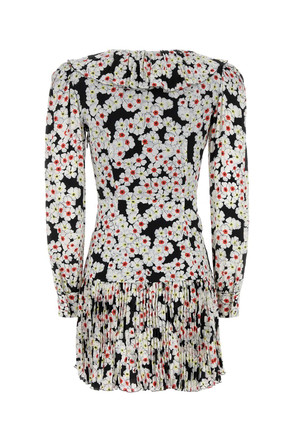Alessandra Rich Women Printed Silk Mini Dress ALESSANDRA RICH