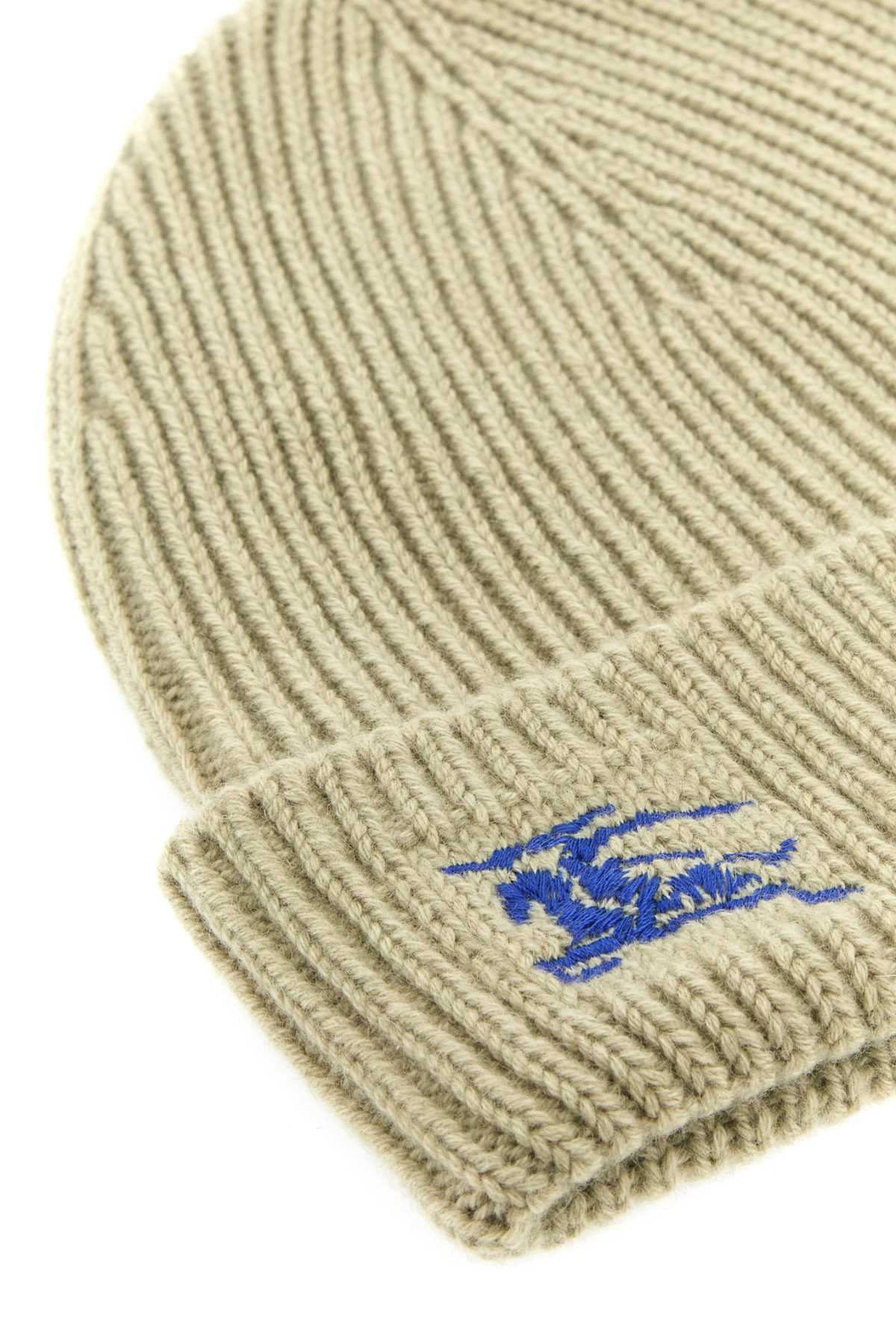 Burberry Women Khaki Cashmere Beanie Hat BURBERRY
