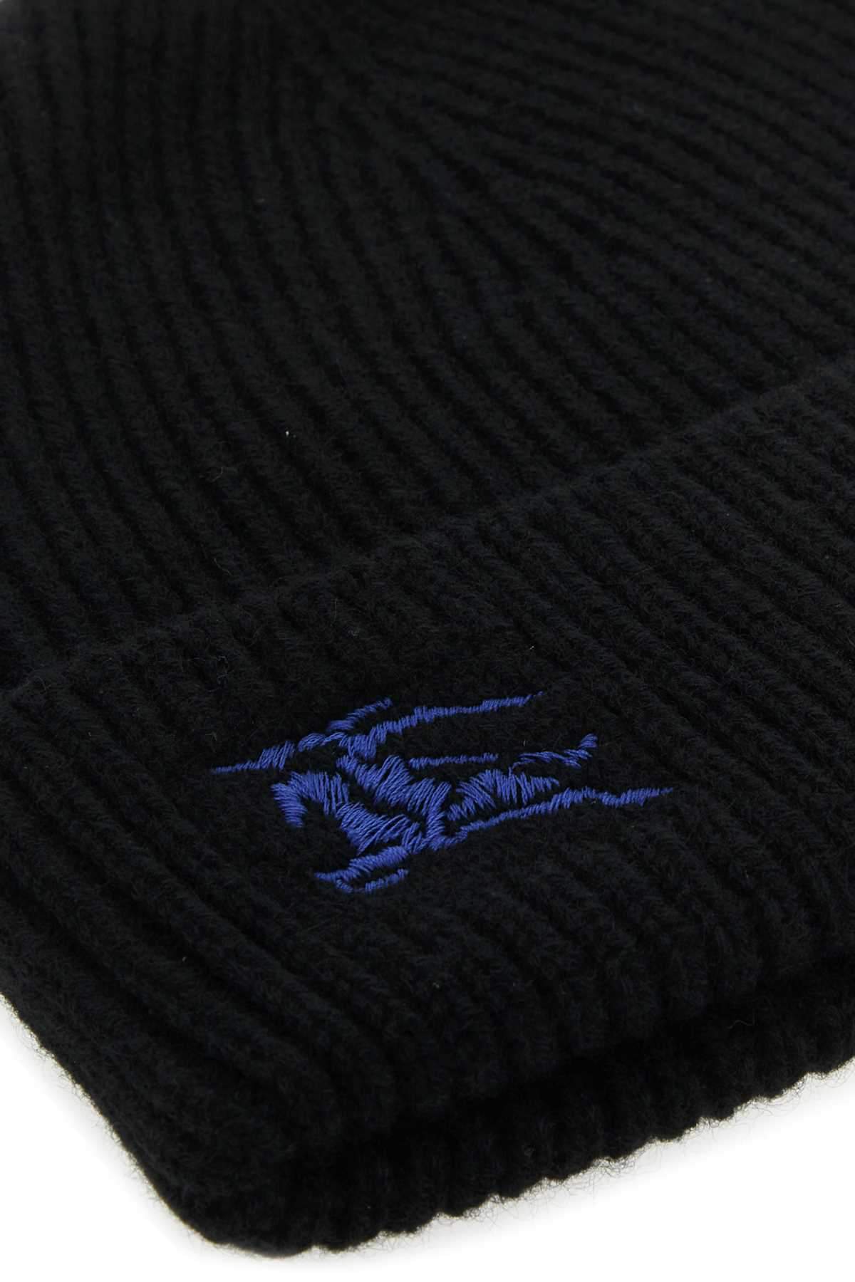 Burberry Women Black Cashmere Beanie Hat BURBERRY