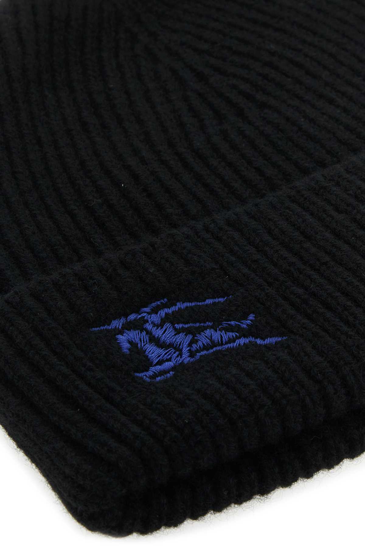 Burberry Women Black Cashmere Beanie Hat BURBERRY