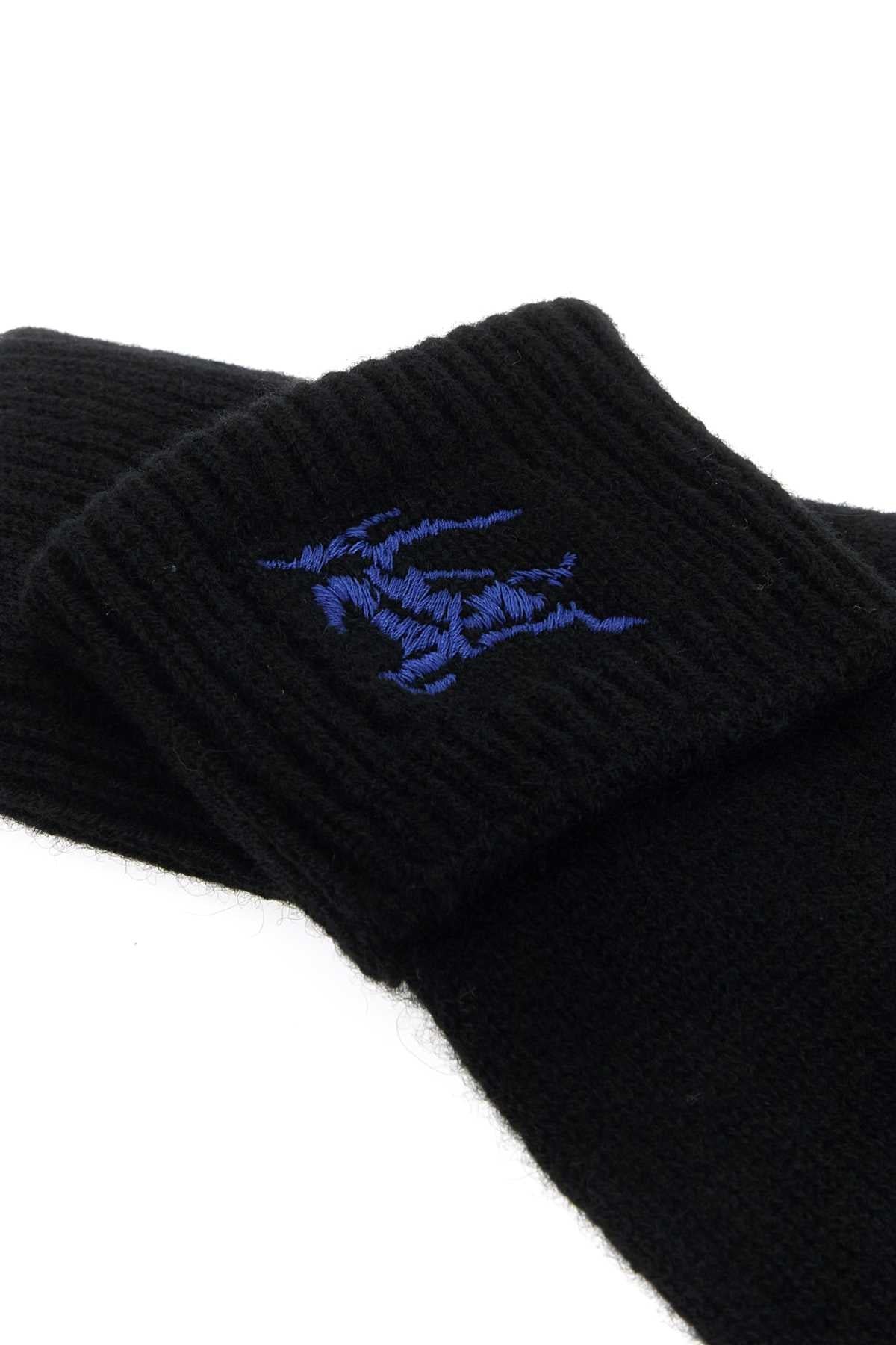 Burberry Women Black Cashmere Blend Gloves BURBERRY