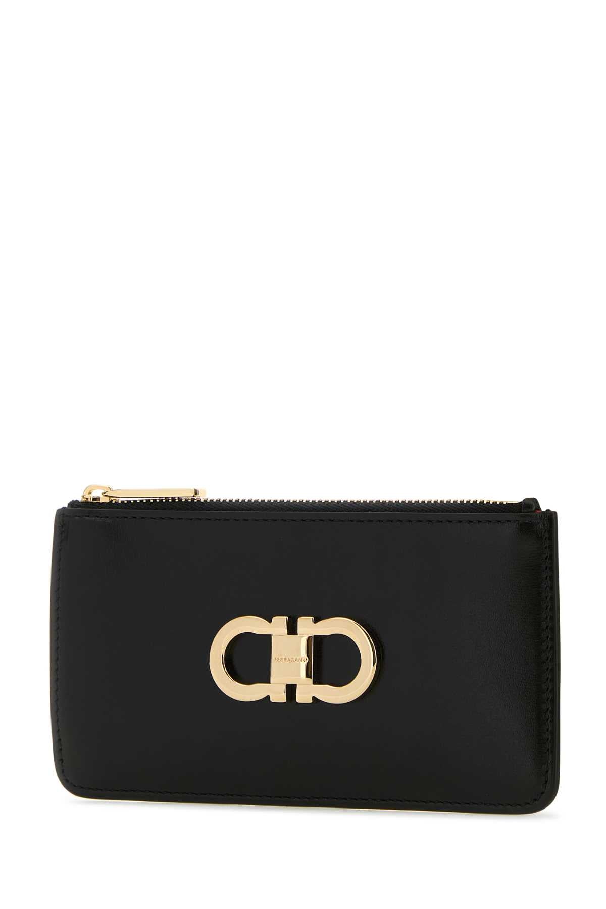 Salvatore Ferragamo Women Black Leather Wallet FERRAGAMO