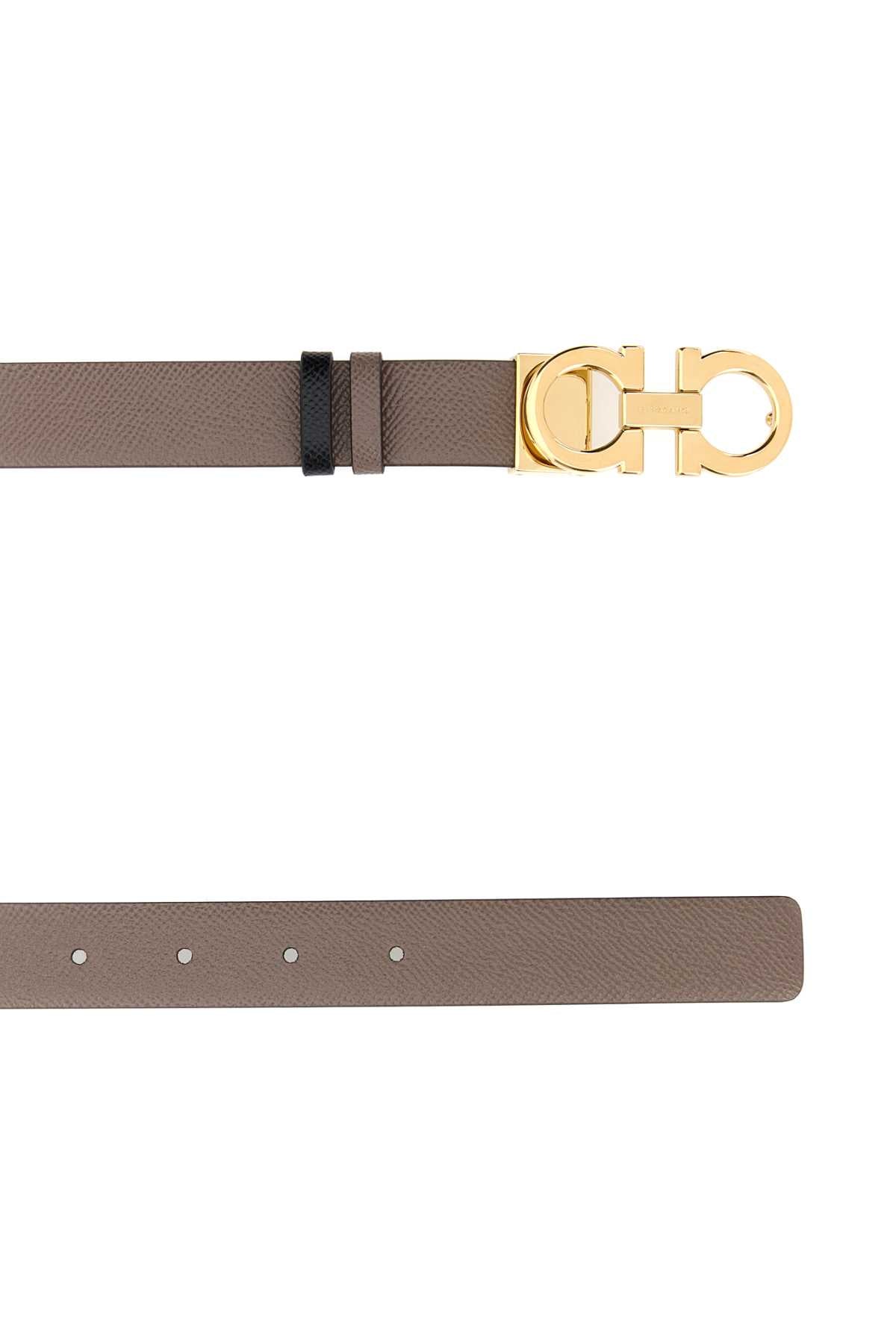 Salvatore Ferragamo Women Mud Leather Reversible Belt FERRAGAMO