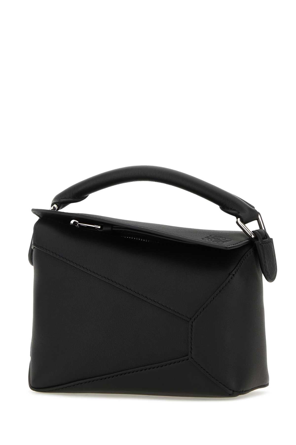 Loewe Women Black Leather Mini Puzzle Handbag LOEWE