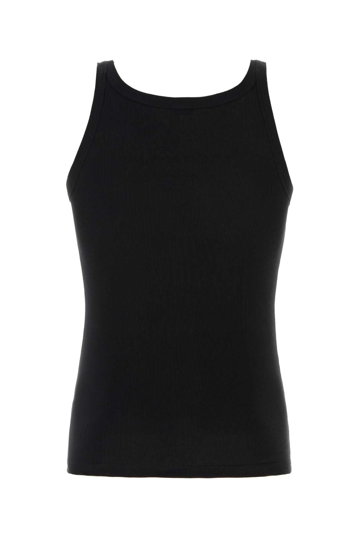 Dolce & Gabbana Men Black Cotton Marcello Tank Top DOLCE & GABBANA