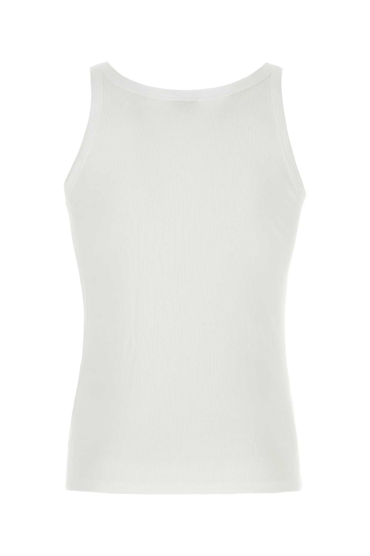 Dolce & Gabbana Men White Cotton Marcello Tank Top DOLCE & GABBANA