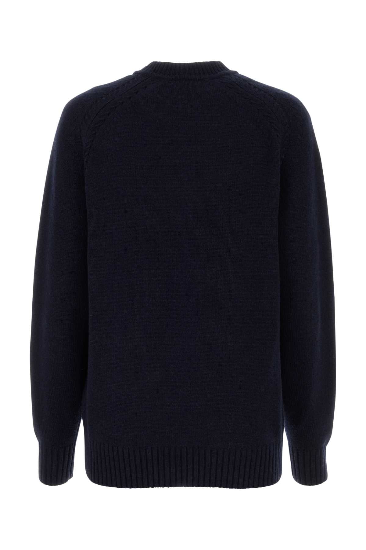 Chloe Women Midnight Blue Cashmere Blend Oversize Sweater CHLOE