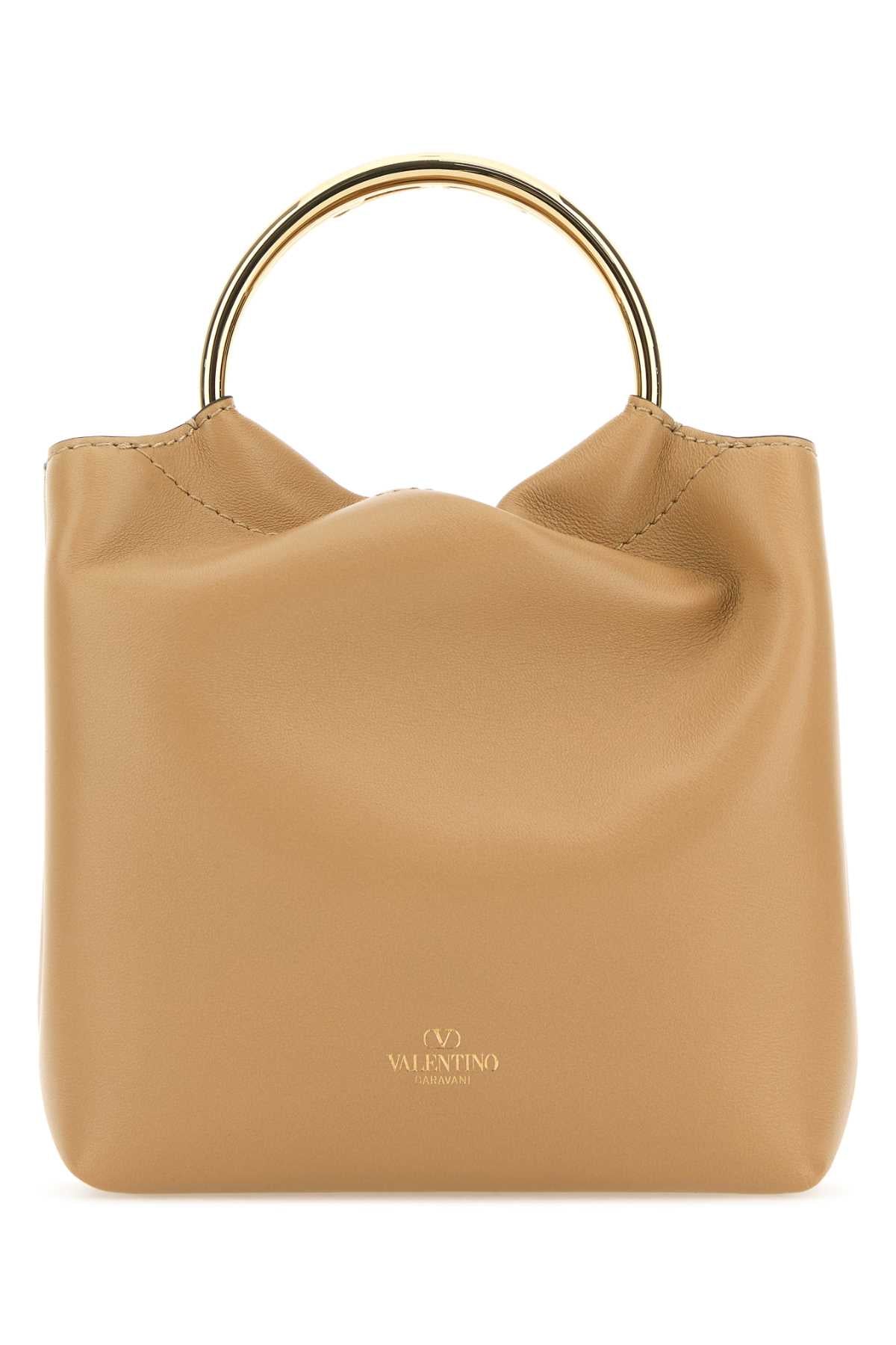 Valentino Garavani Women Beige Leather Bucket Bag VALENTINO GARAVANI
