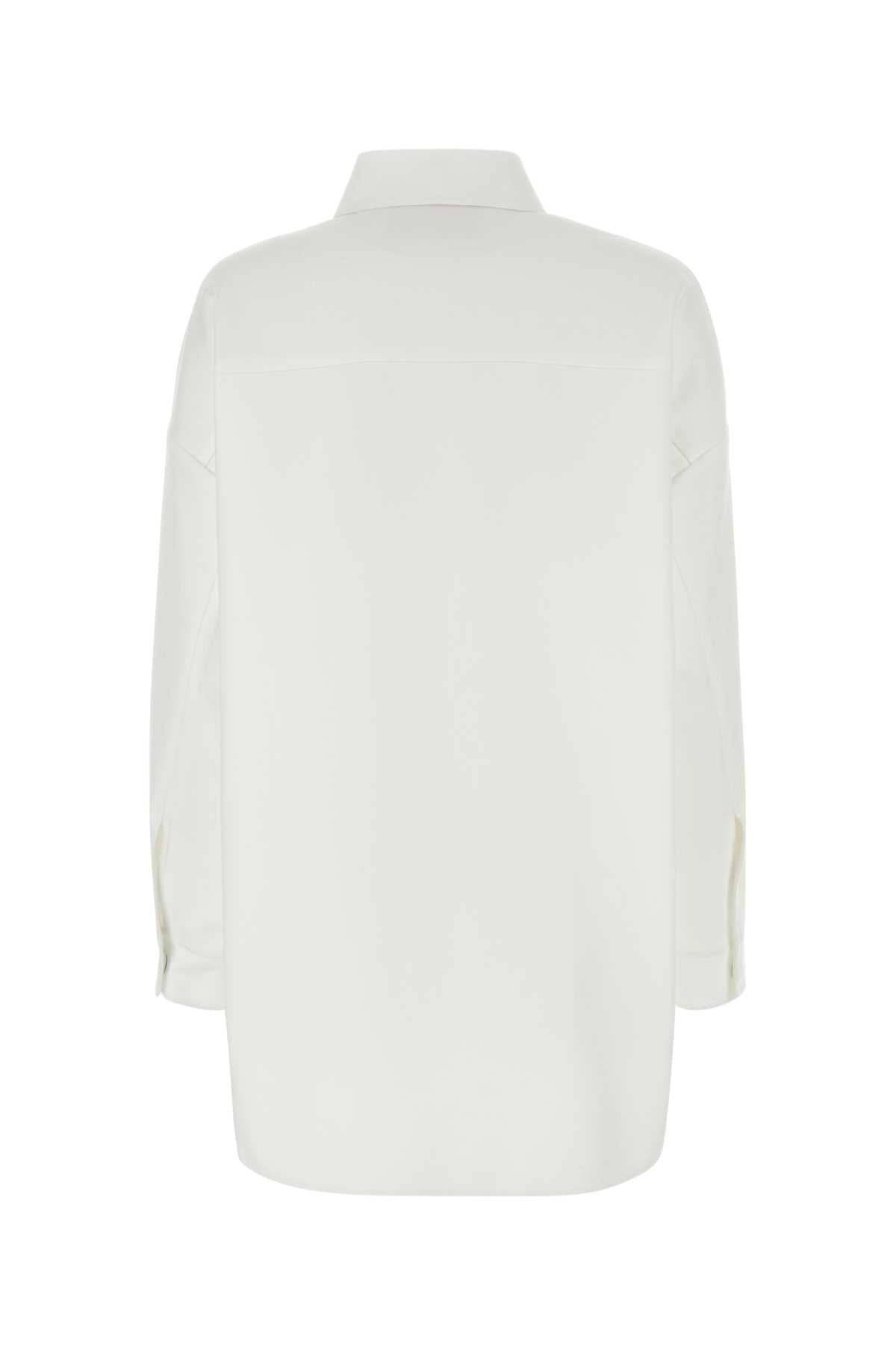Valentino Garavani Women White Cotton Blend Oversize Shirt VALENTINO GARAVANI