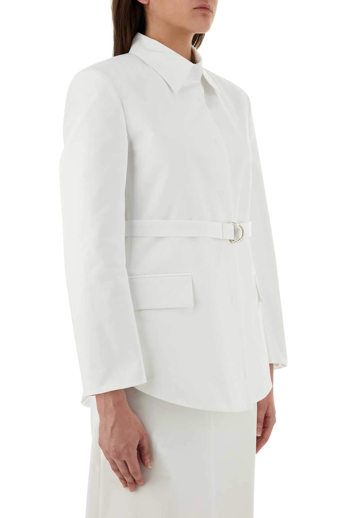 Valentino Garavani Women White Poplin Overcoat VALENTINO GARAVANI