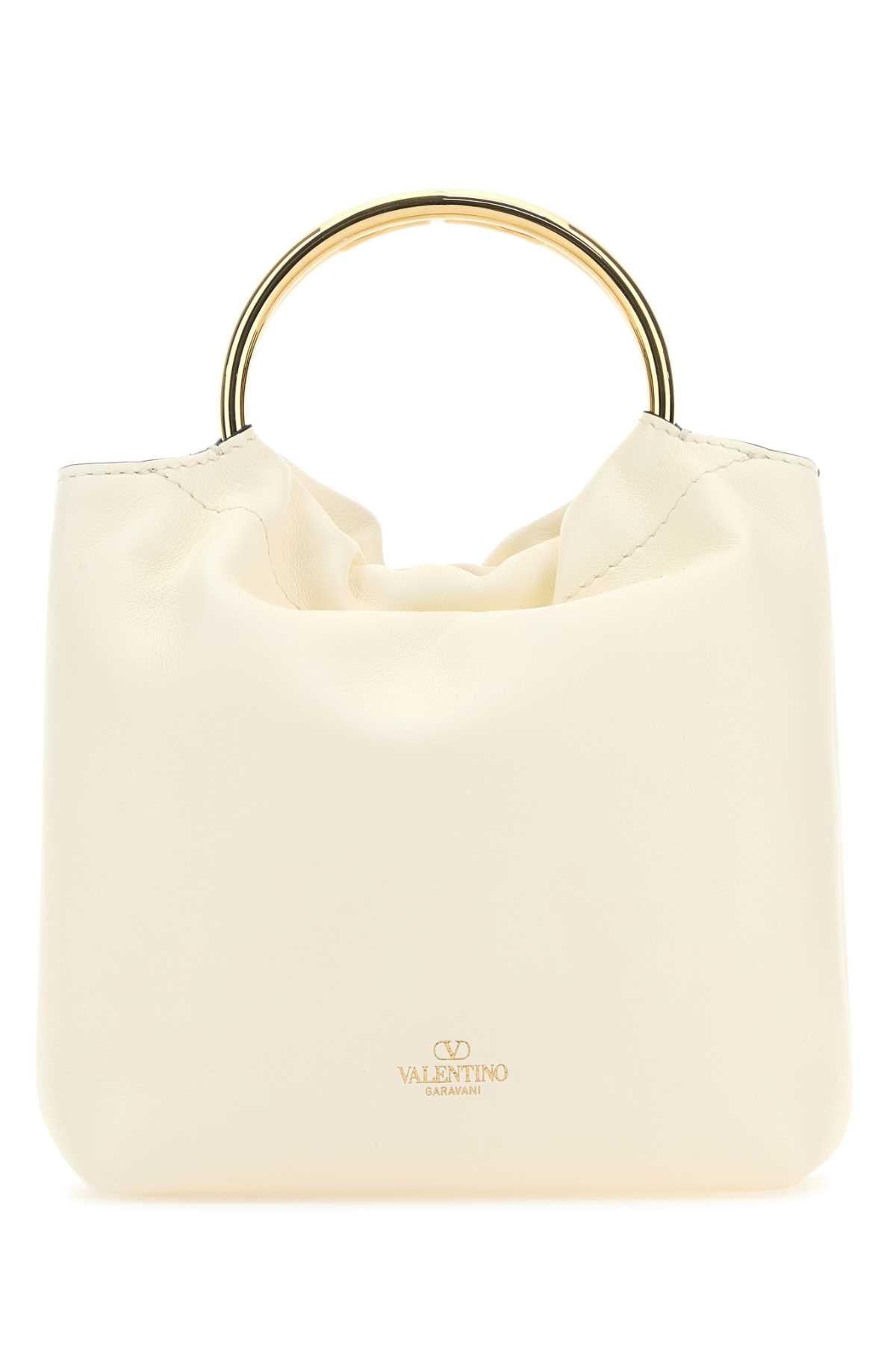 Valentino Garavani Women Ivory Leather Bucket Bag VALENTINO GARAVANI