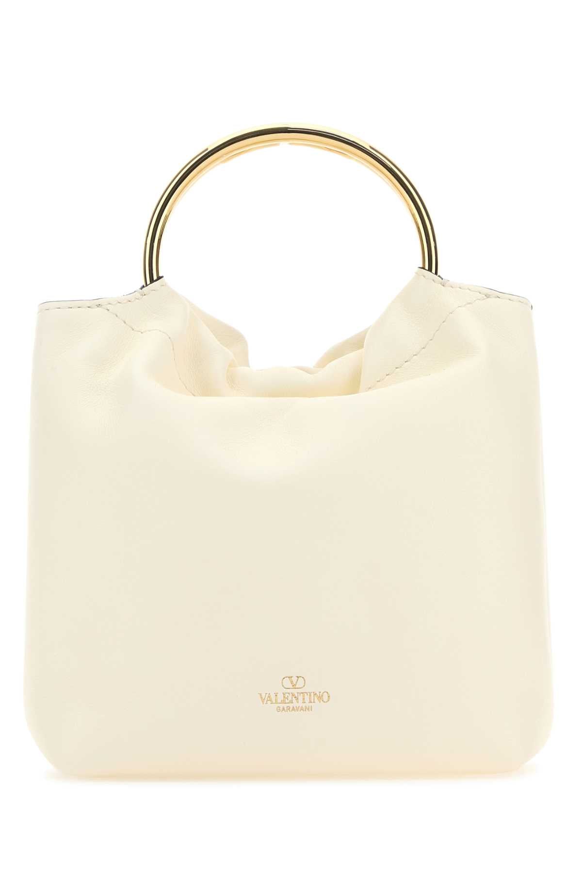 Valentino Garavani Women Ivory Leather Bucket Bag VALENTINO GARAVANI