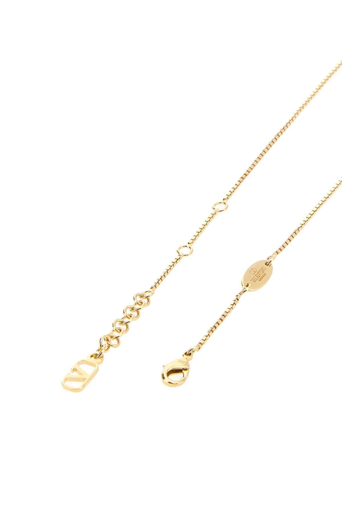 Valentino Garavani Women Gold Metal Vlogo Necklace VALENTINO GARAVANI
