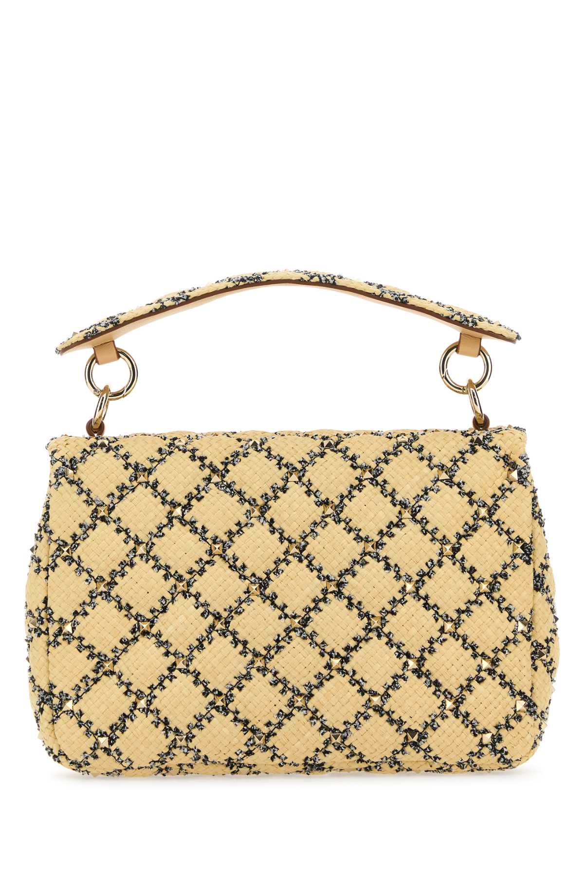 Valentino Garavani Women Raffia Rockstud Handbag VALENTINO GARAVANI