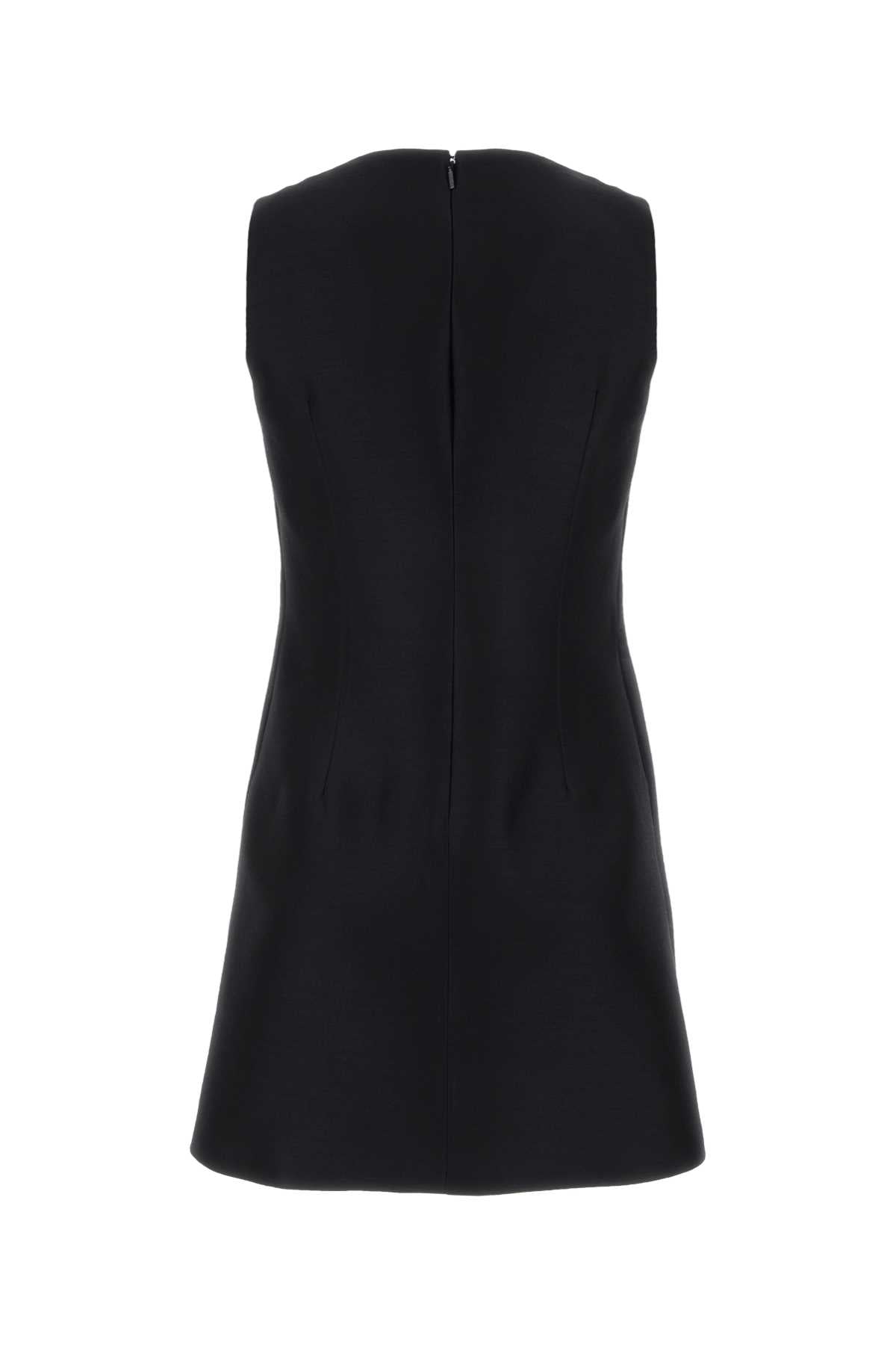 Versace Women Black Twill Mini Dress VERSACE