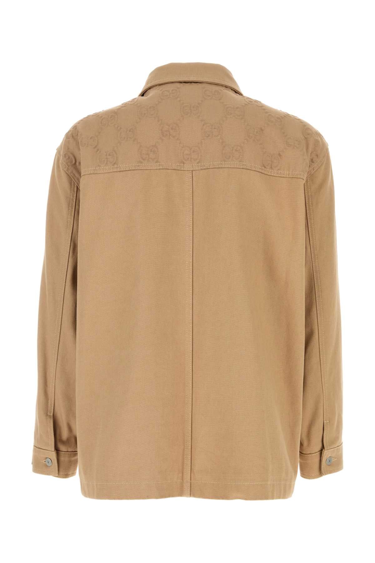Gucci Men Camel Cotton Jacket GUCCI