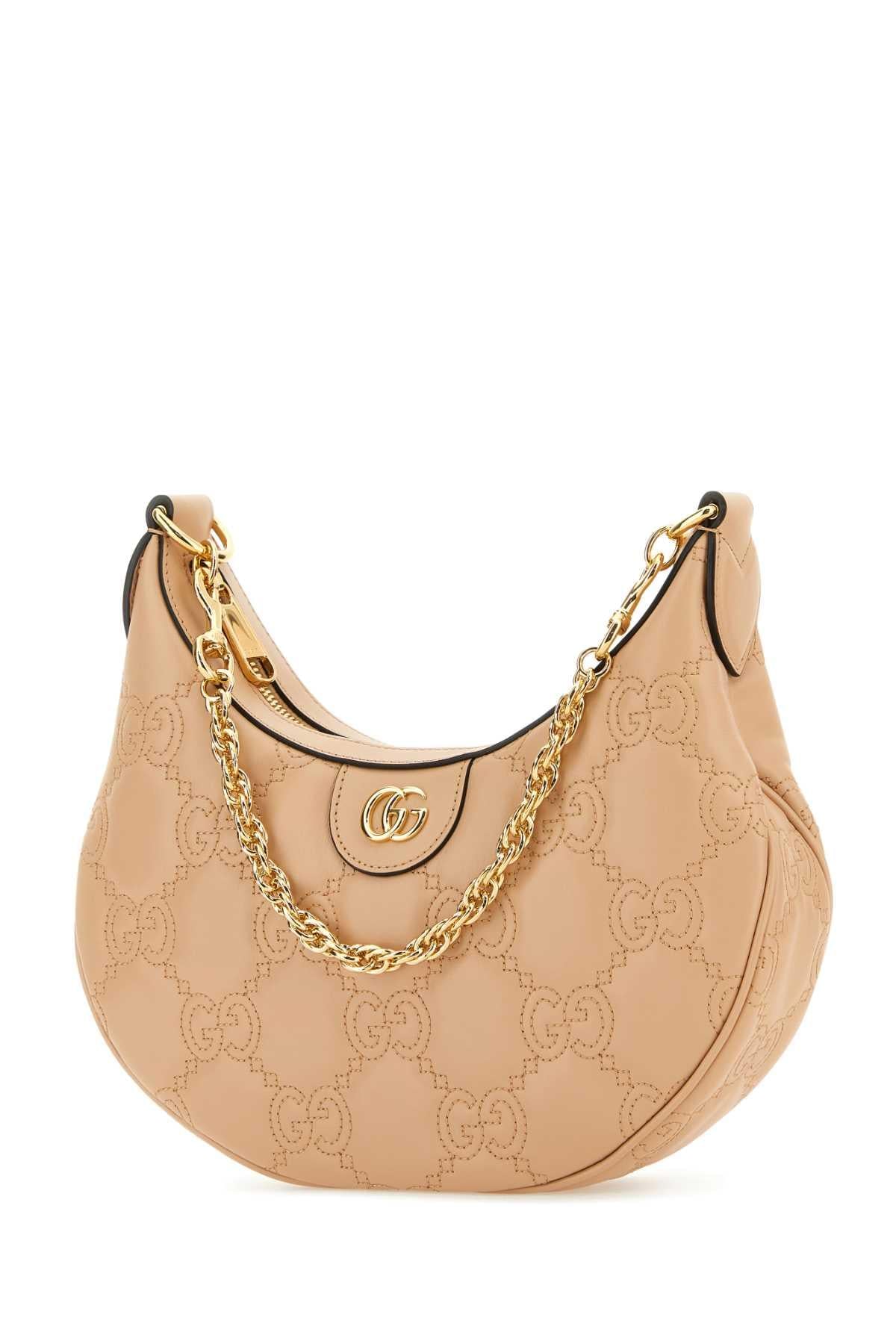 Gucci Women Powder Pink Leather Small Lion Gg Handbag GUCCI