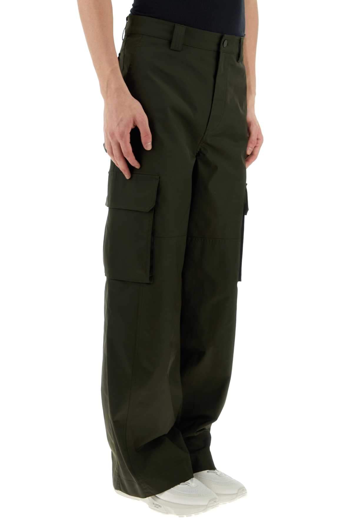 Valentino Garavani Men Olive Green Polyester Blend Cargo Pant VALENTINO GARAVANI