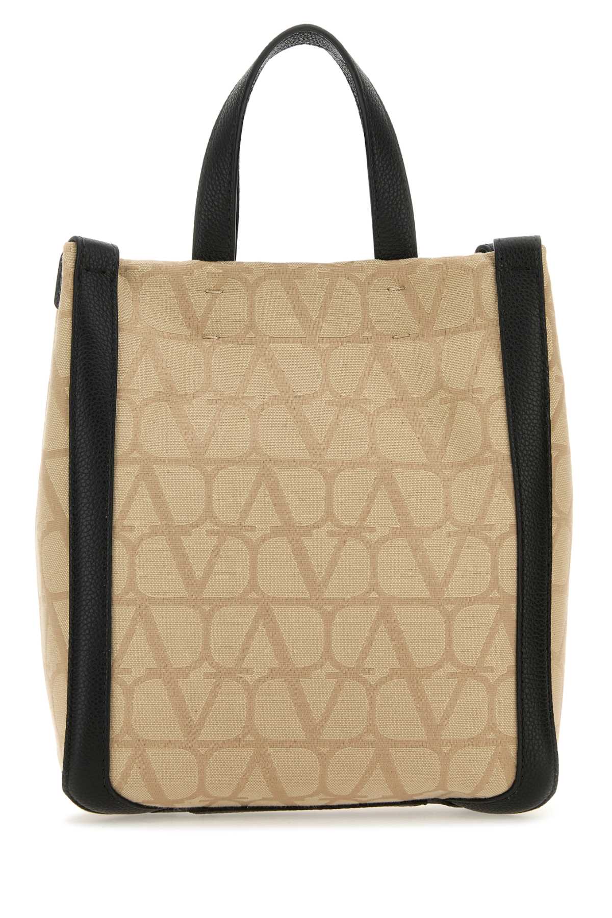 Valentino Garavani Men Beige Toile Iconographe Shopping Bag VALENTINO GARAVANI