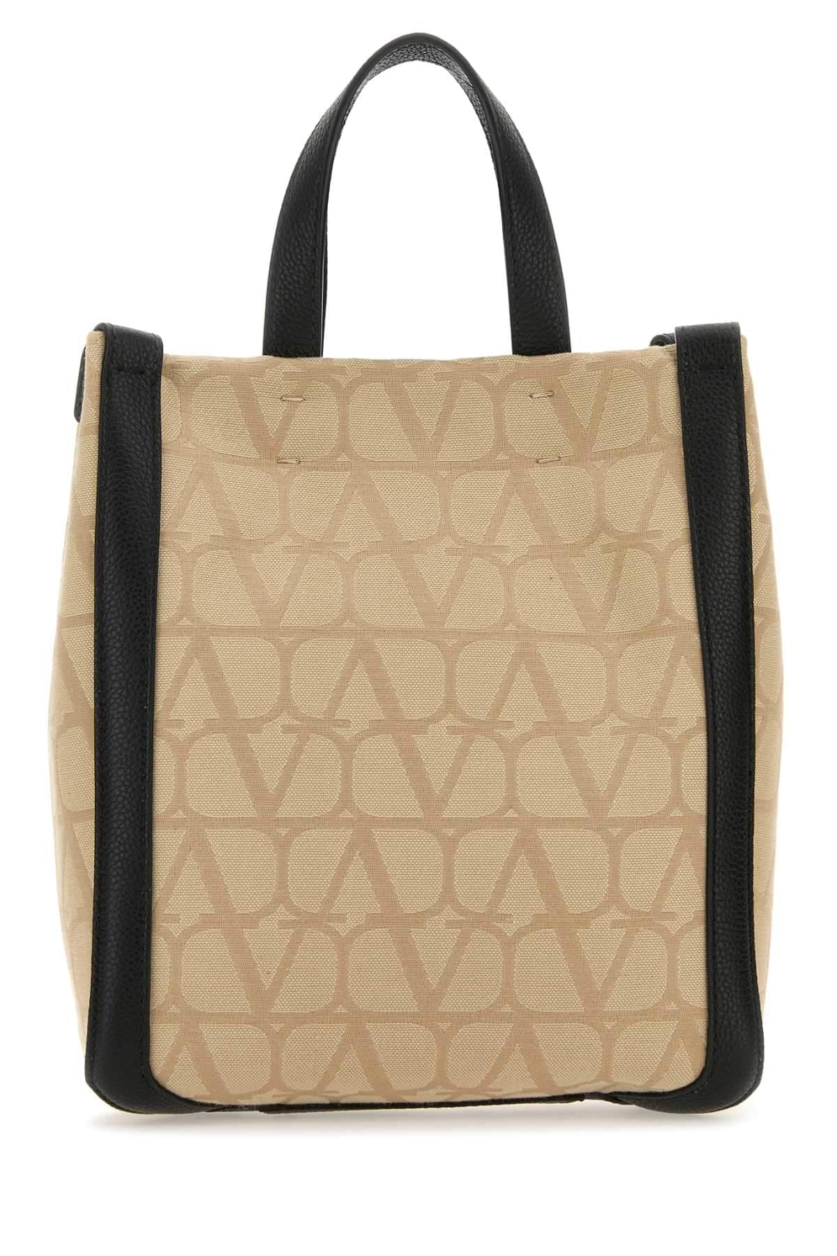 Valentino Garavani Men Beige Toile Iconographe Shopping Bag VALENTINO GARAVANI