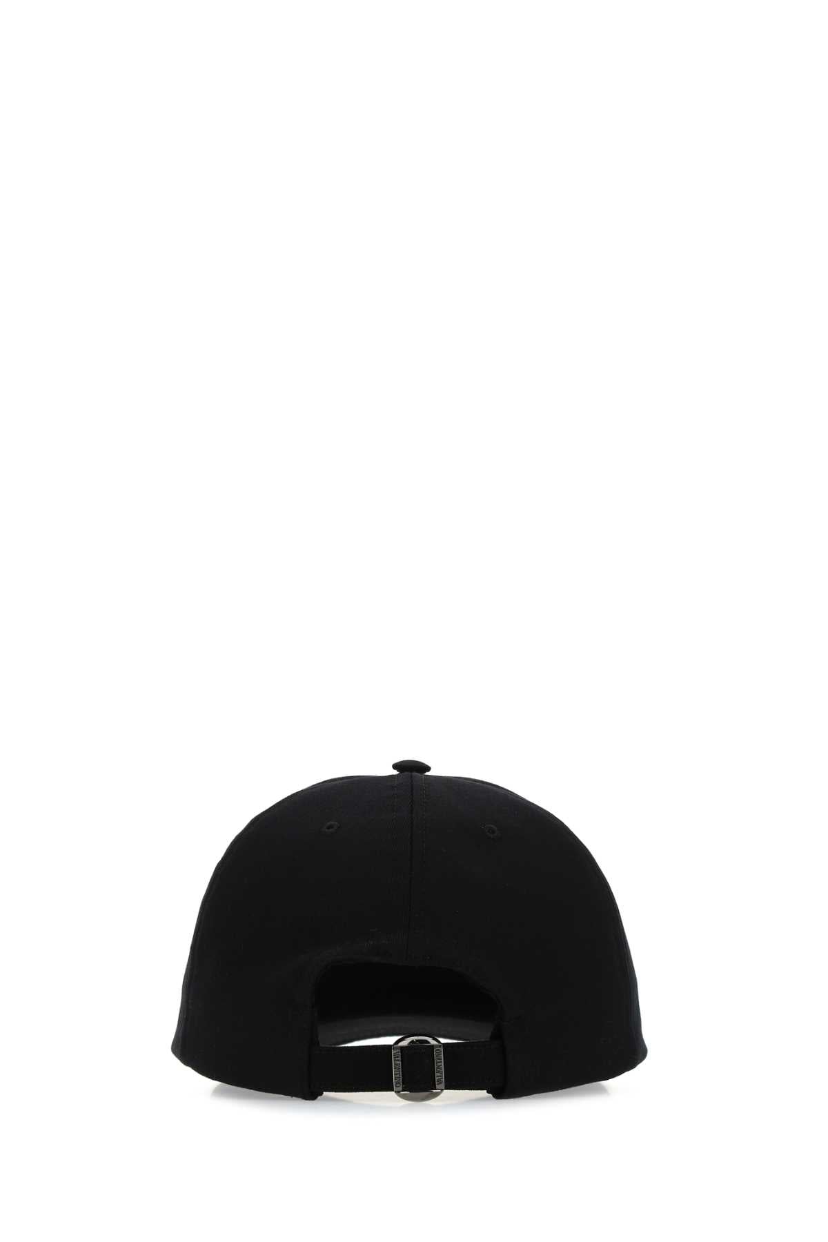 Valentino Garavani Men Black Gabardine Baseball Cap VALENTINO GARAVANI