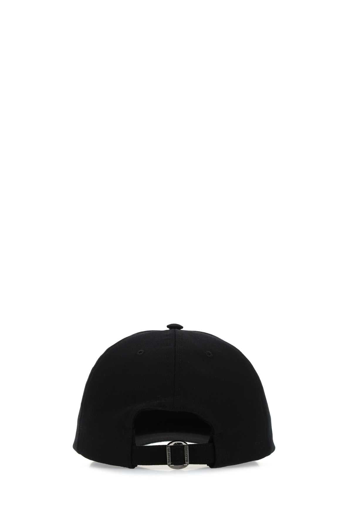 Valentino Garavani Men Black Gabardine Baseball Cap VALENTINO GARAVANI