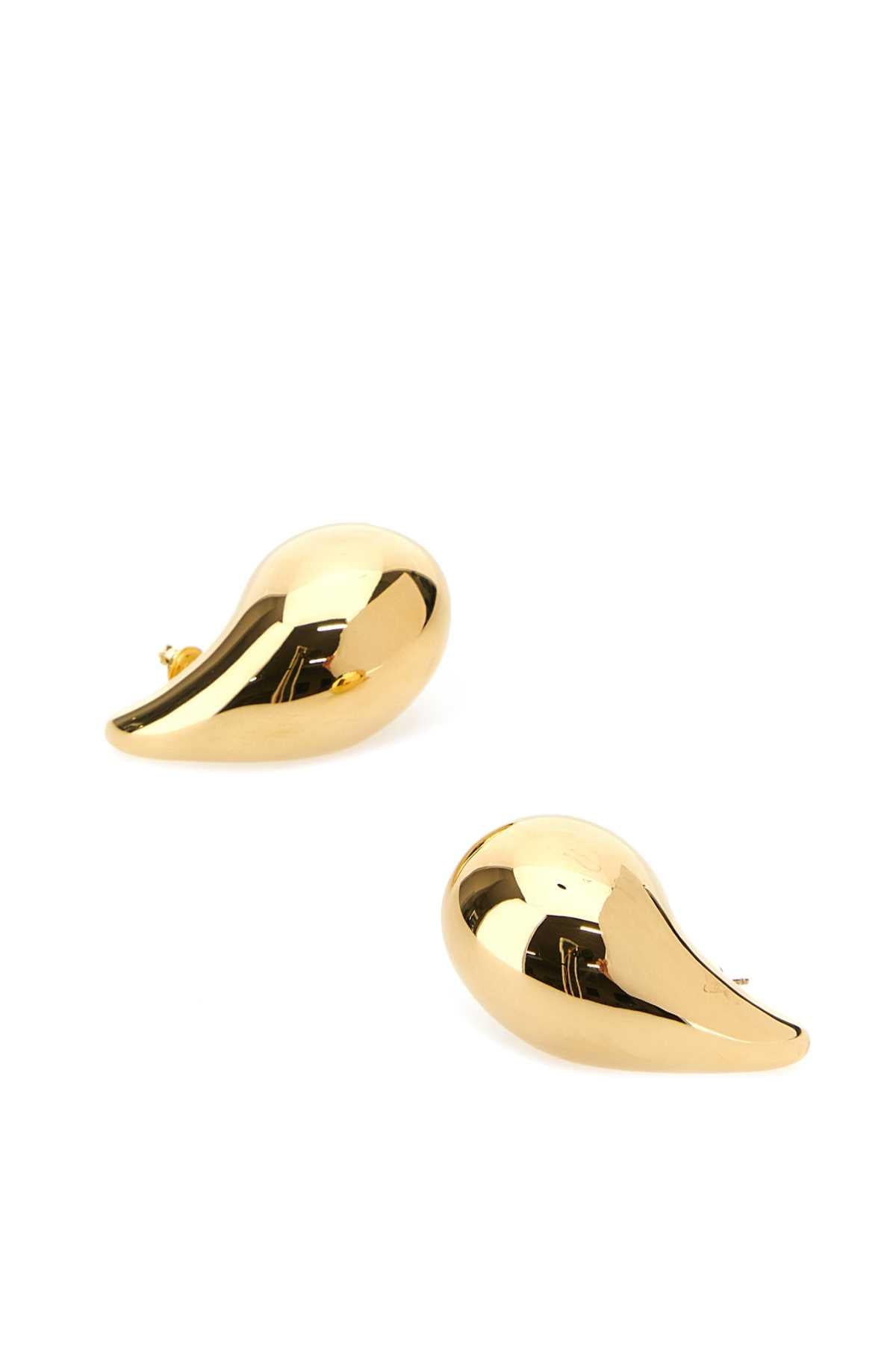 Bottega Veneta Women Gold Silver Big Drop Earrings