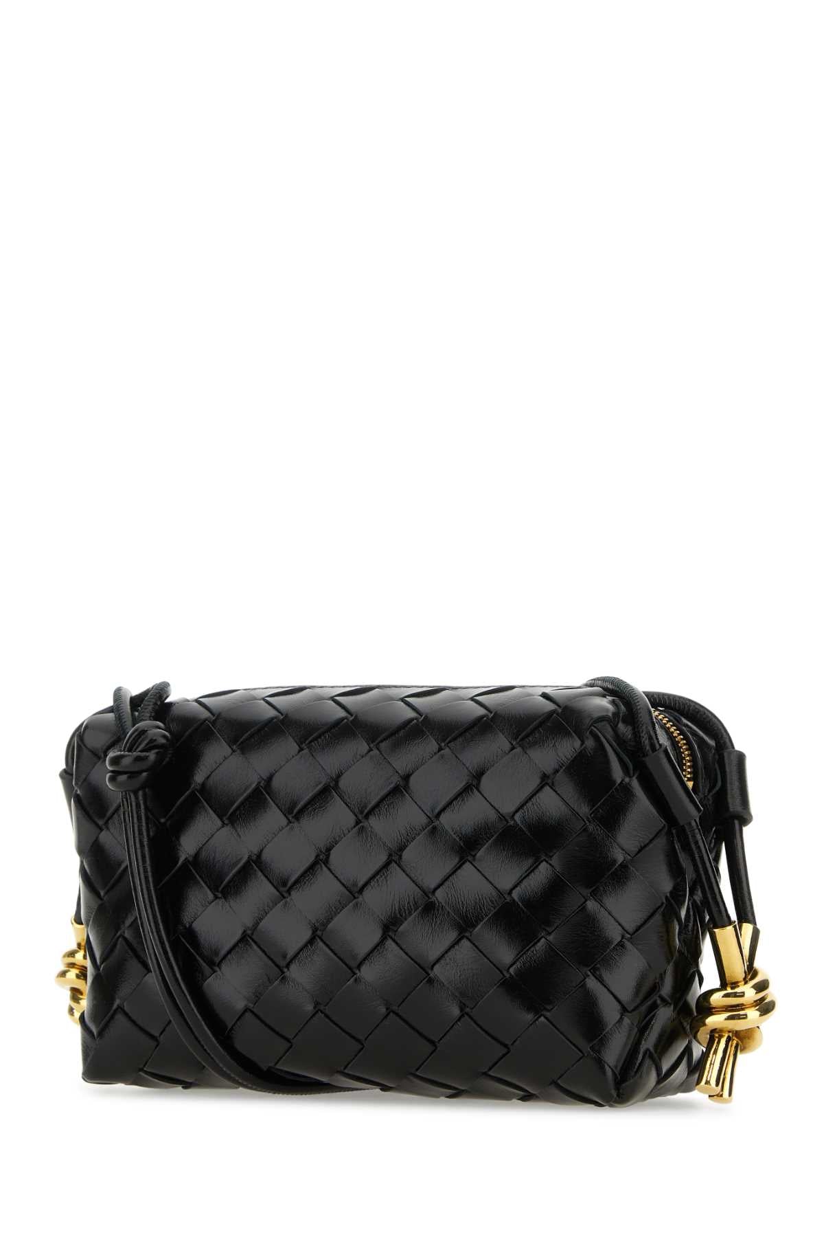 Bottega Veneta Women Black Leather Mini Loop Crossbody Bag BOTTEGA VENETA