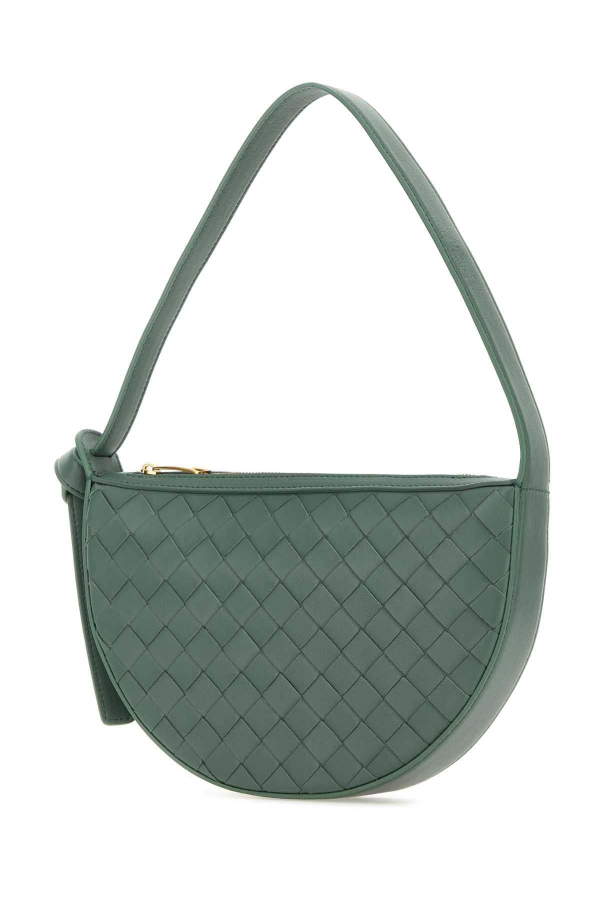 Bottega Veneta Women Sage Green Leather Mini Sunrise Shoulder Bag BOTTEGA VENETA