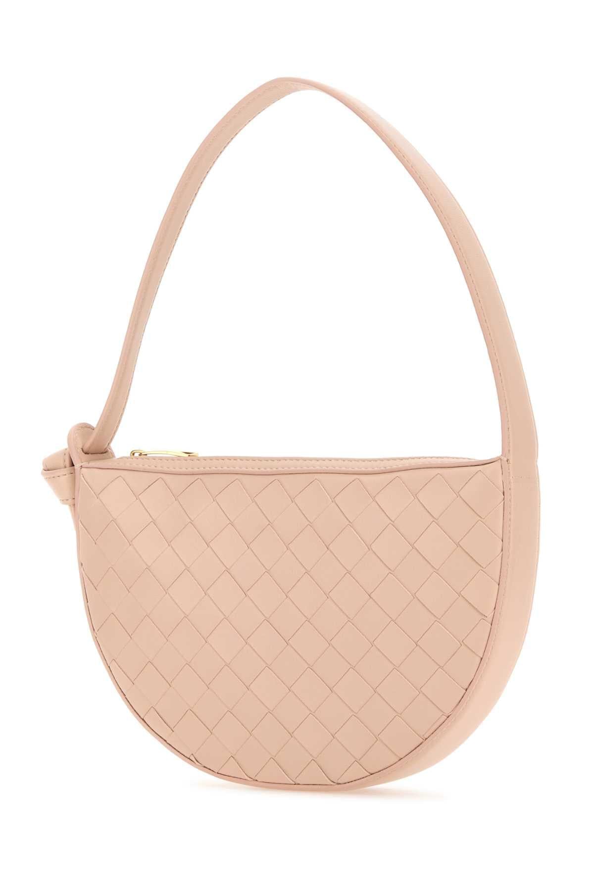Bottega Veneta Women Light Pink Leather Mini Sunrise Shoulder Bag BOTTEGA VENETA