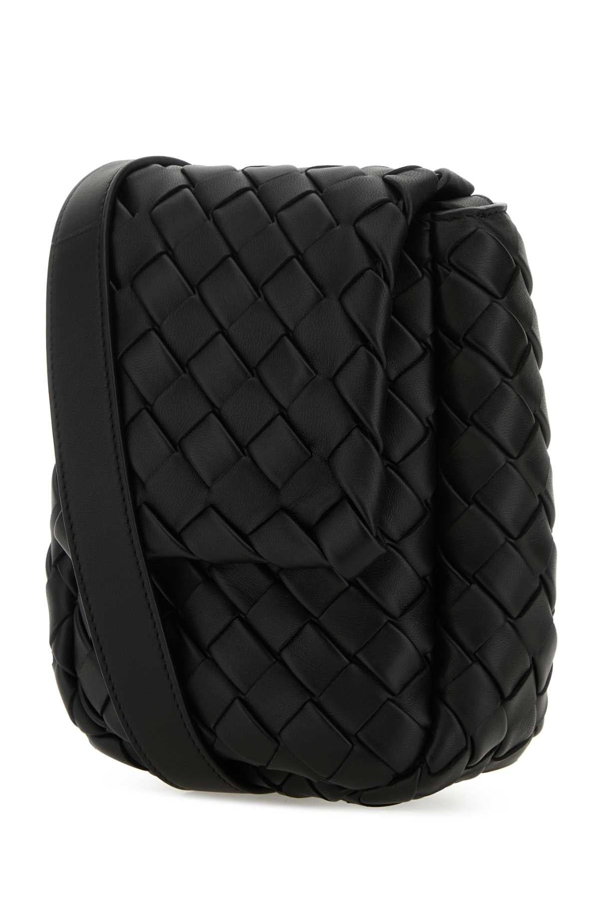 Bottega Veneta Men Black Leather Crossbody Bag BOTTEGA VENETA