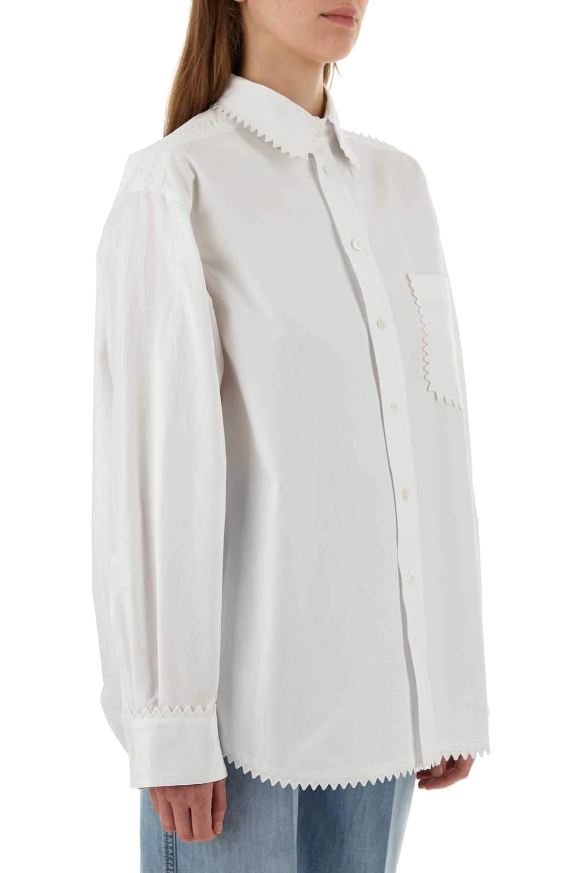Bottega Veneta Women White Oxford Shirt BOTTEGA VENETA