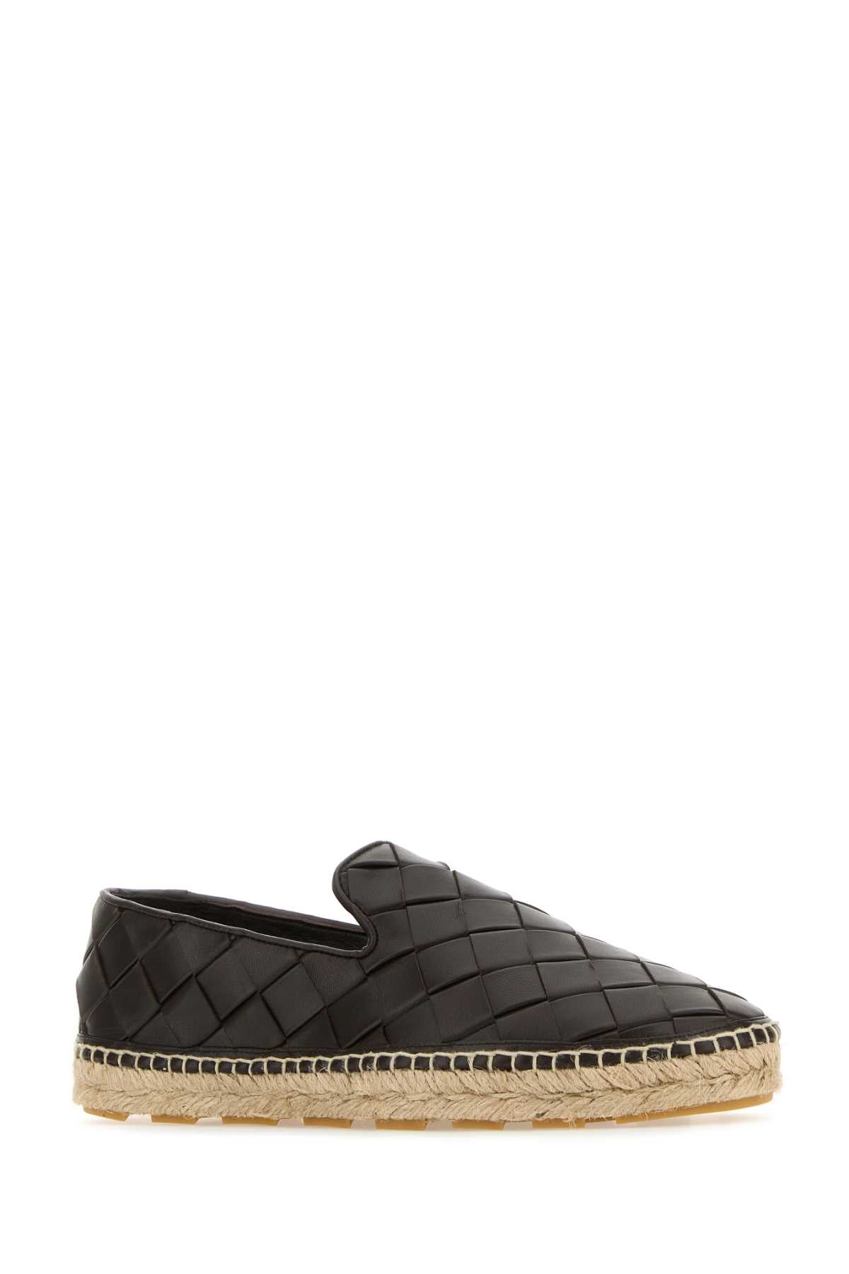 Bottega Veneta Women Dark Brown Leather Jack Espadrillas BOTTEGA VENETA
