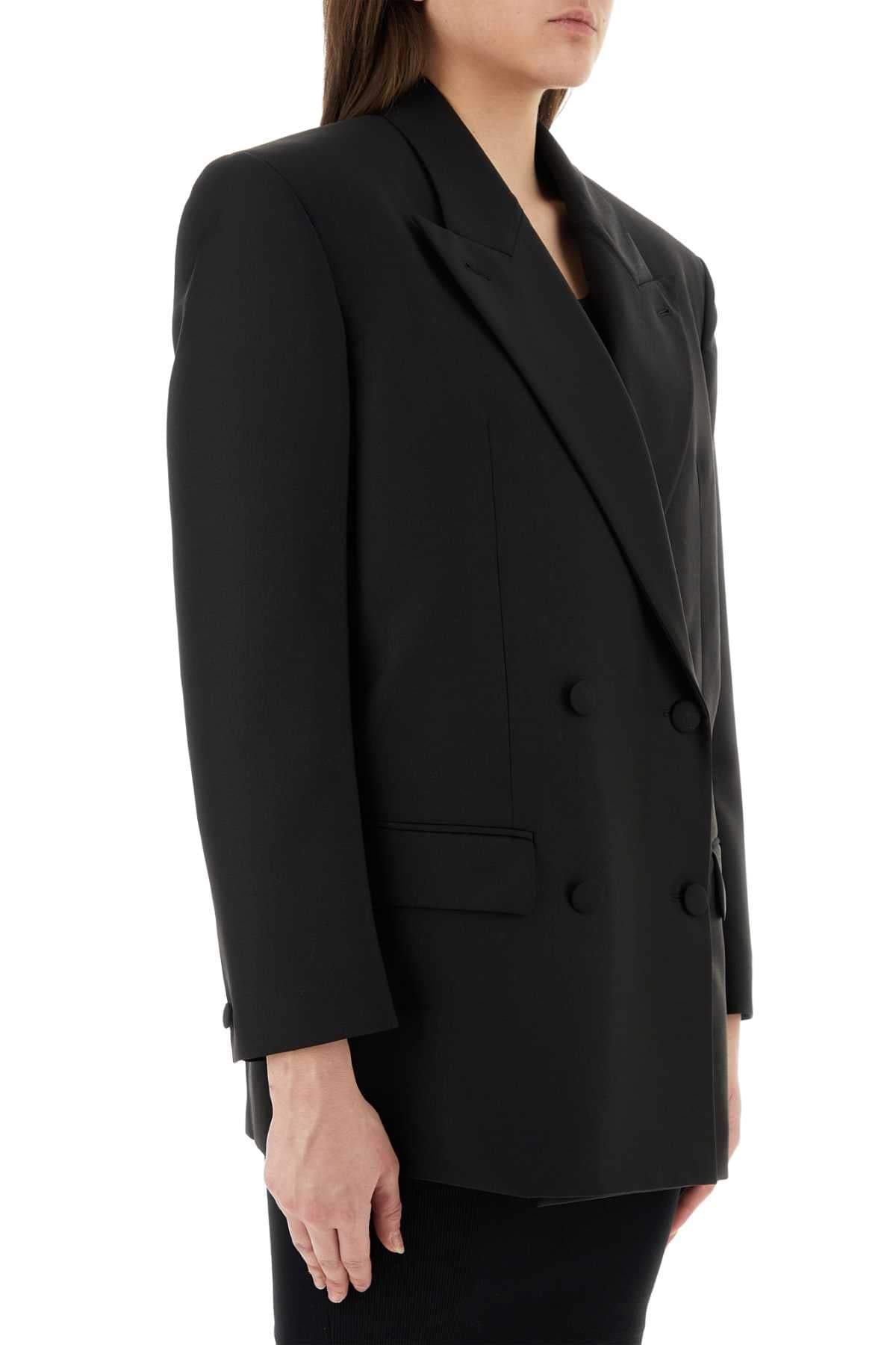 Givenchy Women Black Wool Blend Oversize Blazer GIVENCHY