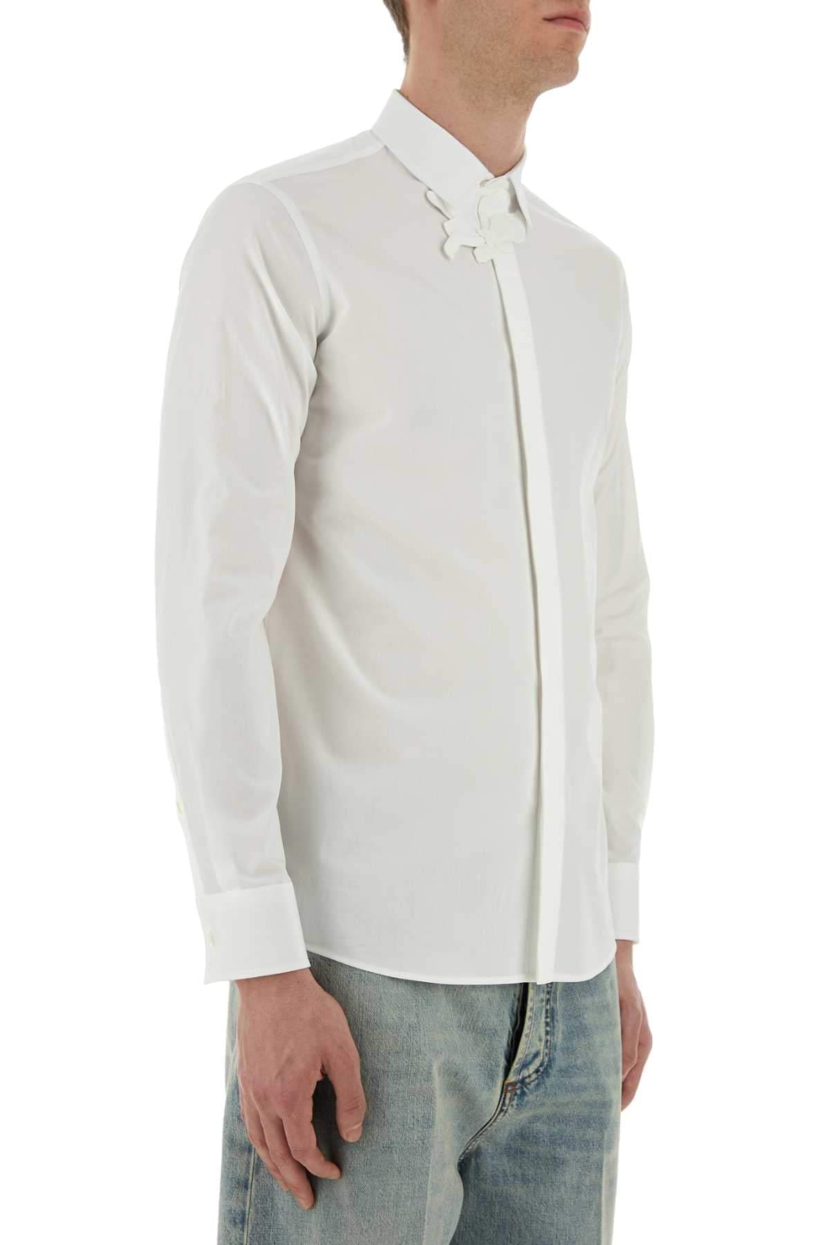 Valentino Garavani Men White Popeline Shirt VALENTINO GARAVANI
