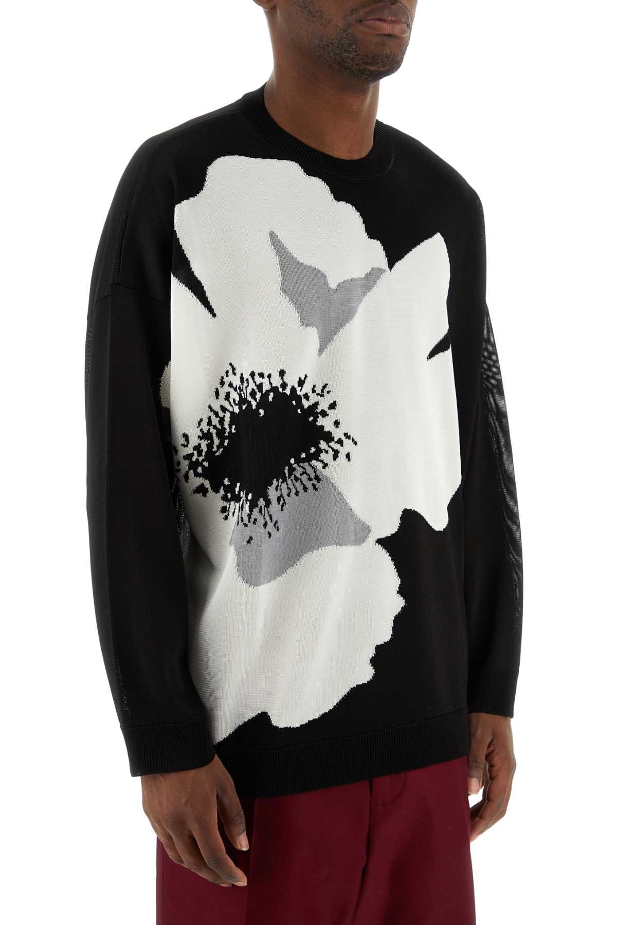 Valentino Garavani Men Black Viscose Sweater VALENTINO GARAVANI