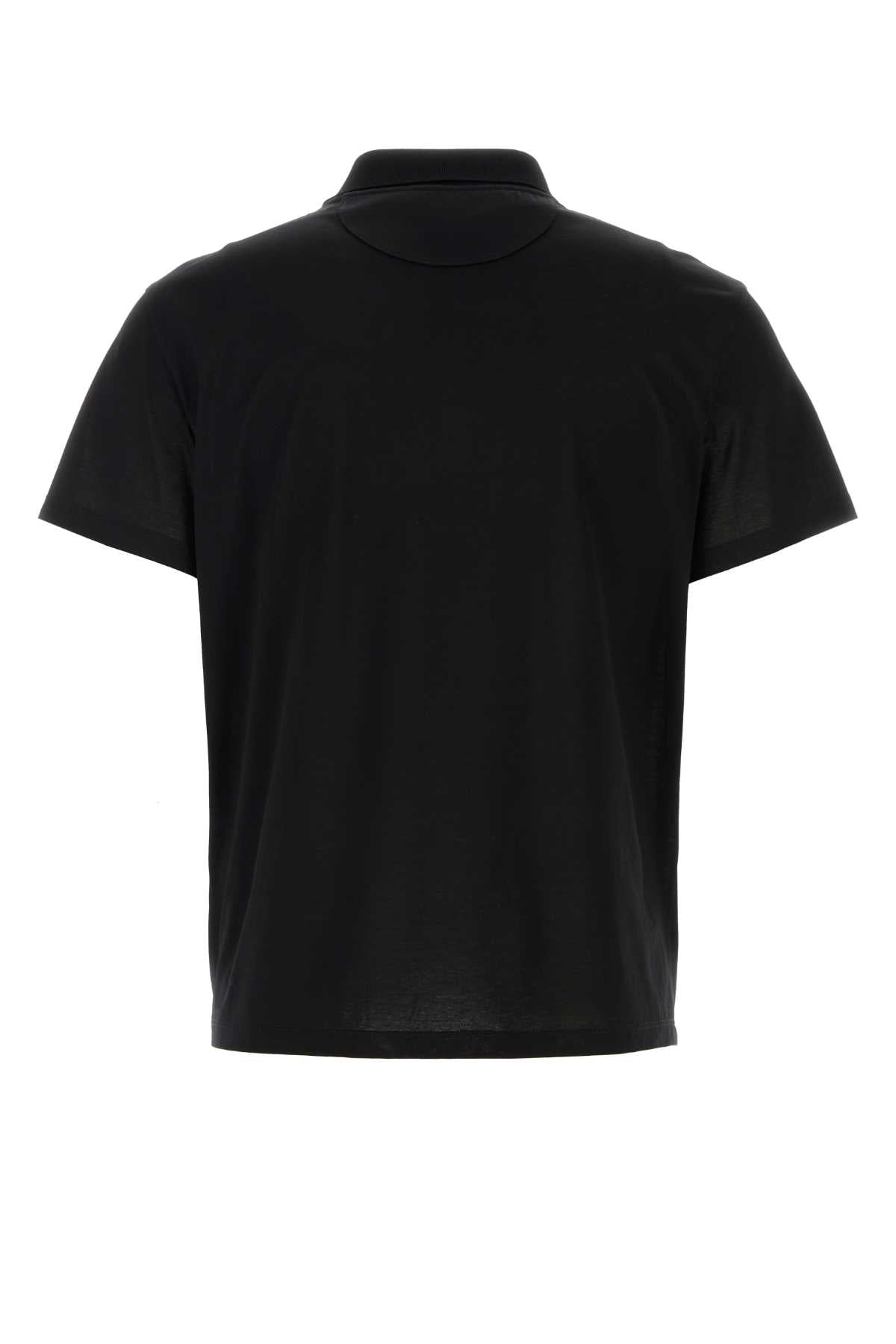 Valentino Garavani Men Black Cotton Polo Shirt VALENTINO GARAVANI