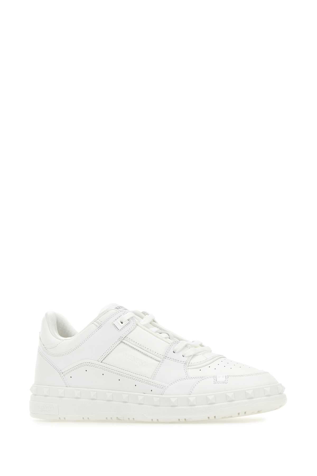 Valentino Garavani Men White Leather Freedots Sneakers VALENTINO GARAVANI