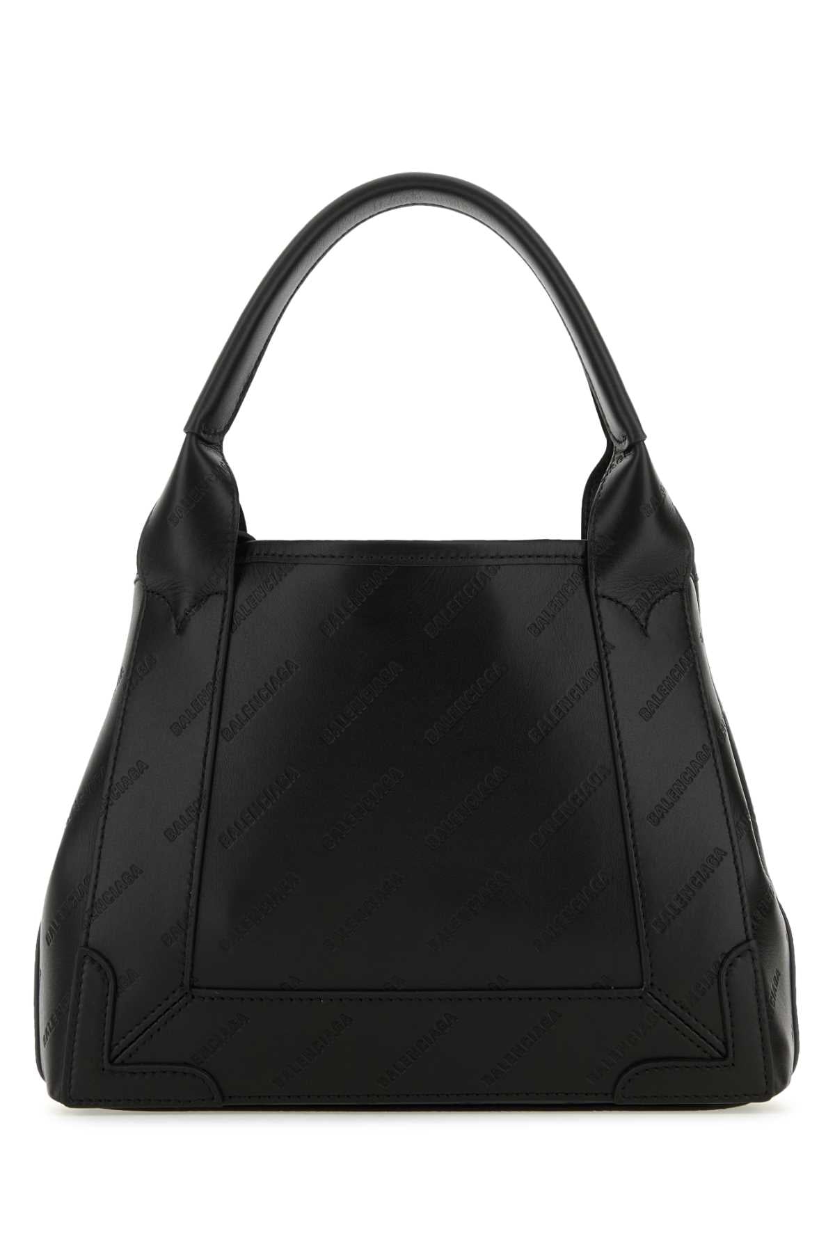 Balenciaga Women Black Leather Cabas Navy Xs Handbag BALENCIAGA