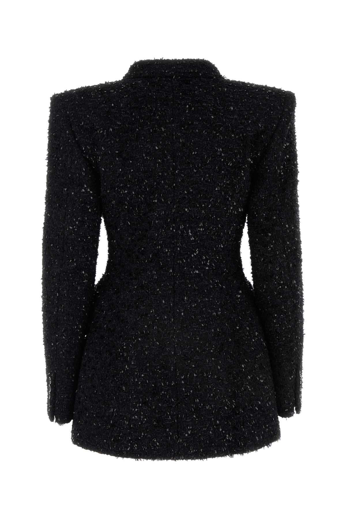 Balenciaga Women Black Boucle Oversize Hourglass Blazer BALENCIAGA