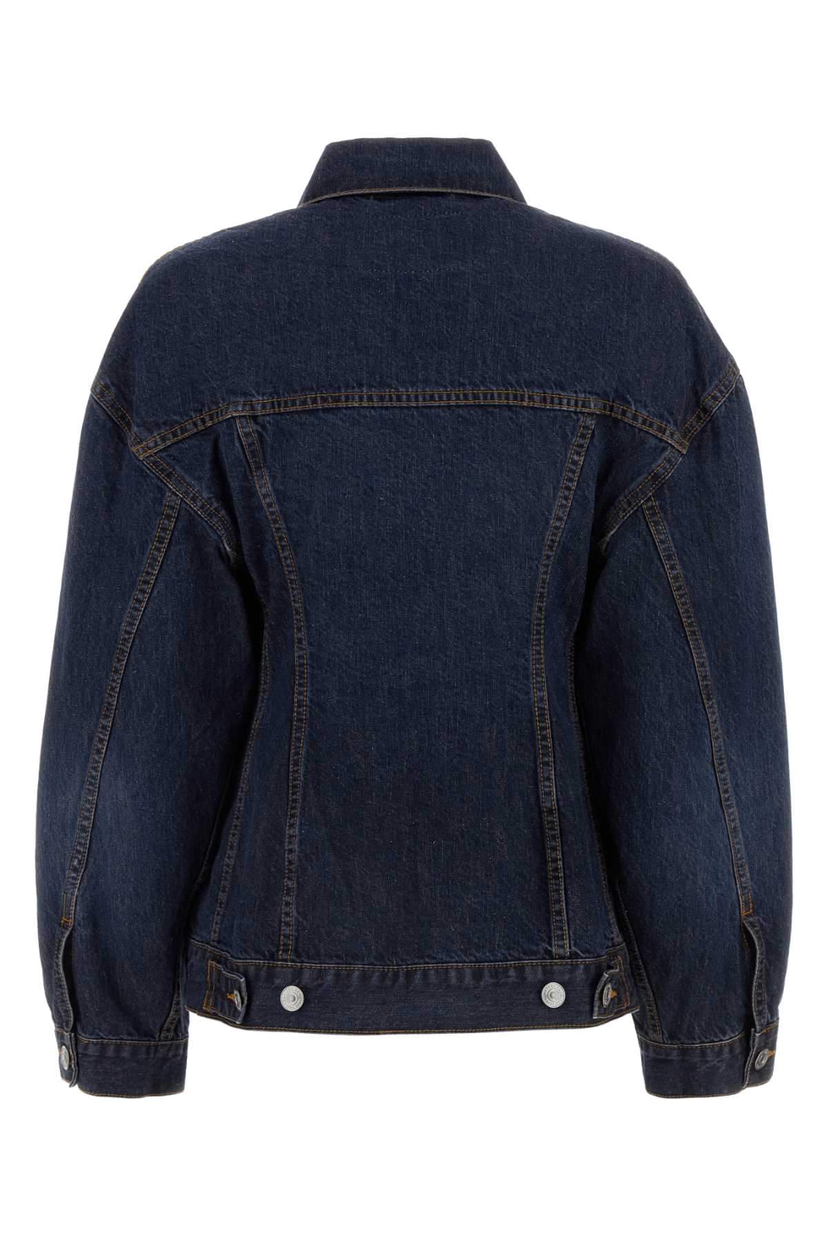 Balenciaga Women Dark Blue Denim Hourglass Jacket BALENCIAGA