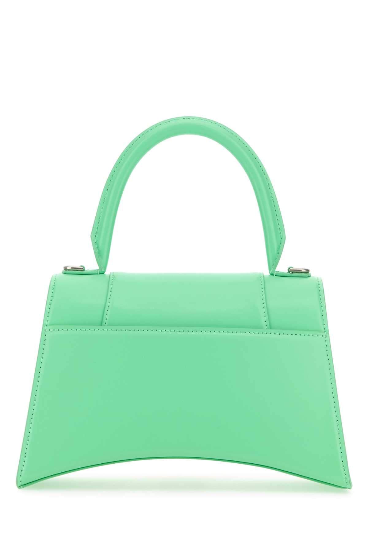 Balenciaga Women Mint Green Leather Small Hourglass Handbag BALENCIAGA