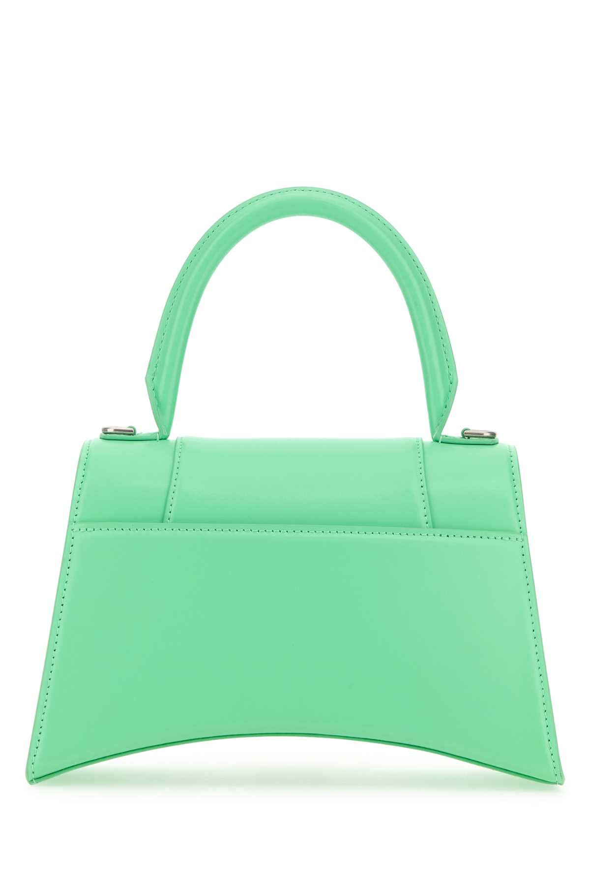 Balenciaga Women Mint Green Leather Small Hourglass Handbag BALENCIAGA